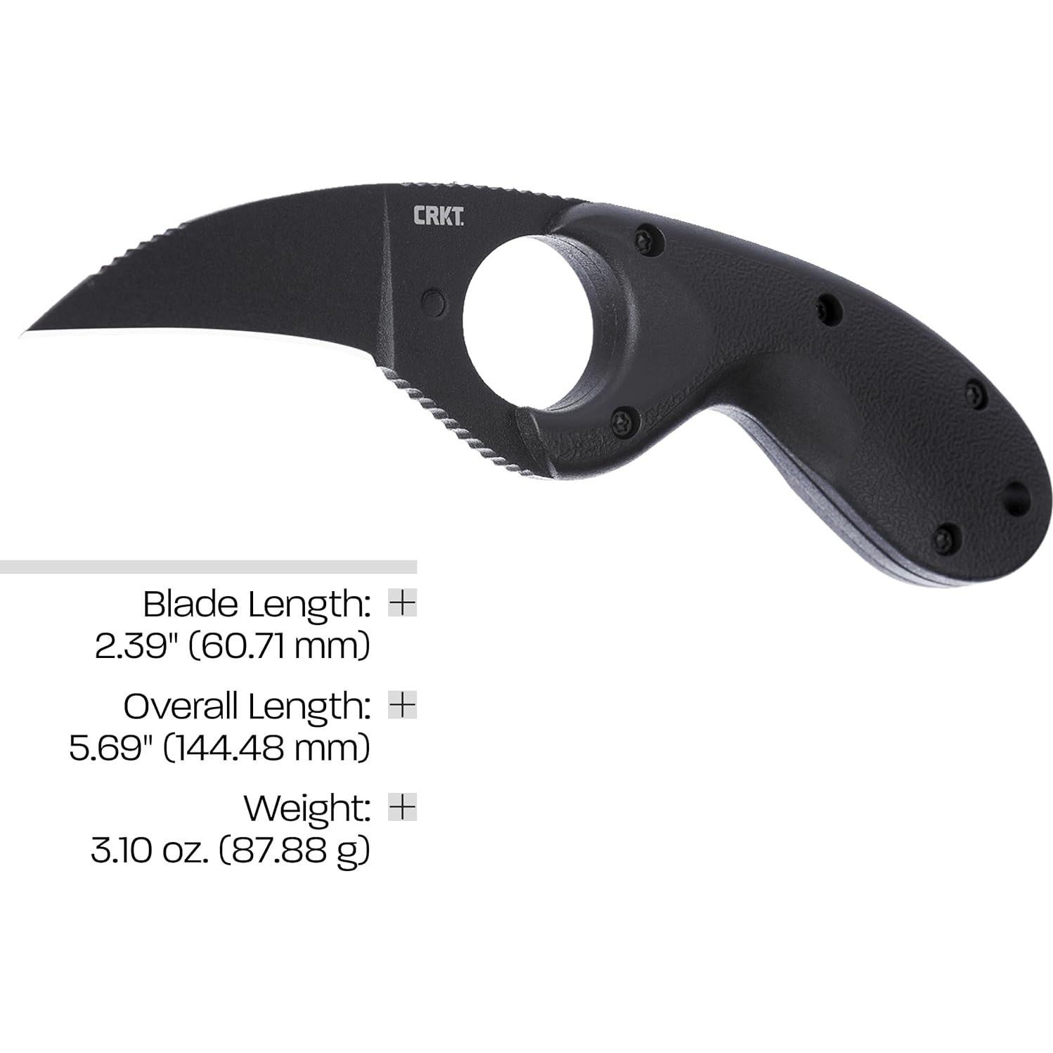 Cuchillo Fijo CRKT Bear Claw AUS 8 con Funda Nylon 28.6cm
