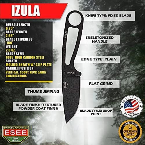 Cuchillo ESEE Izula Fijo 6.6 cm con Funda Negra