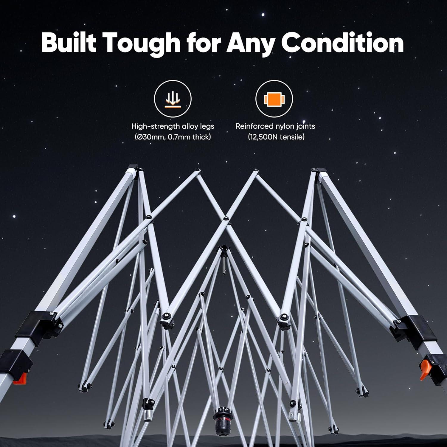 Carpa Plegable Quictent 3x3m Verde Impermeable con Ventanas