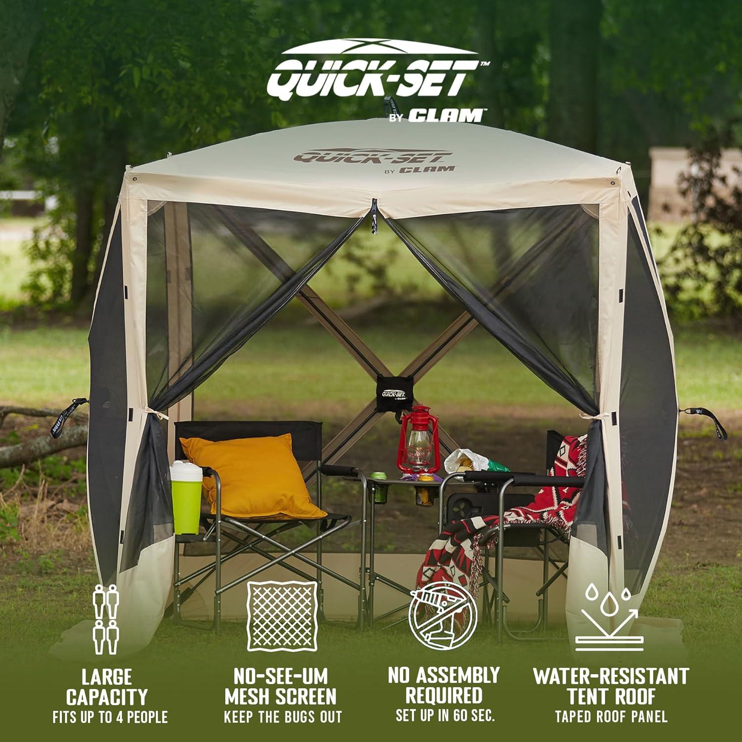 Tienda Pop-Up CLAM Traveler 1.83x1.83m Beige - Gazebo Camping