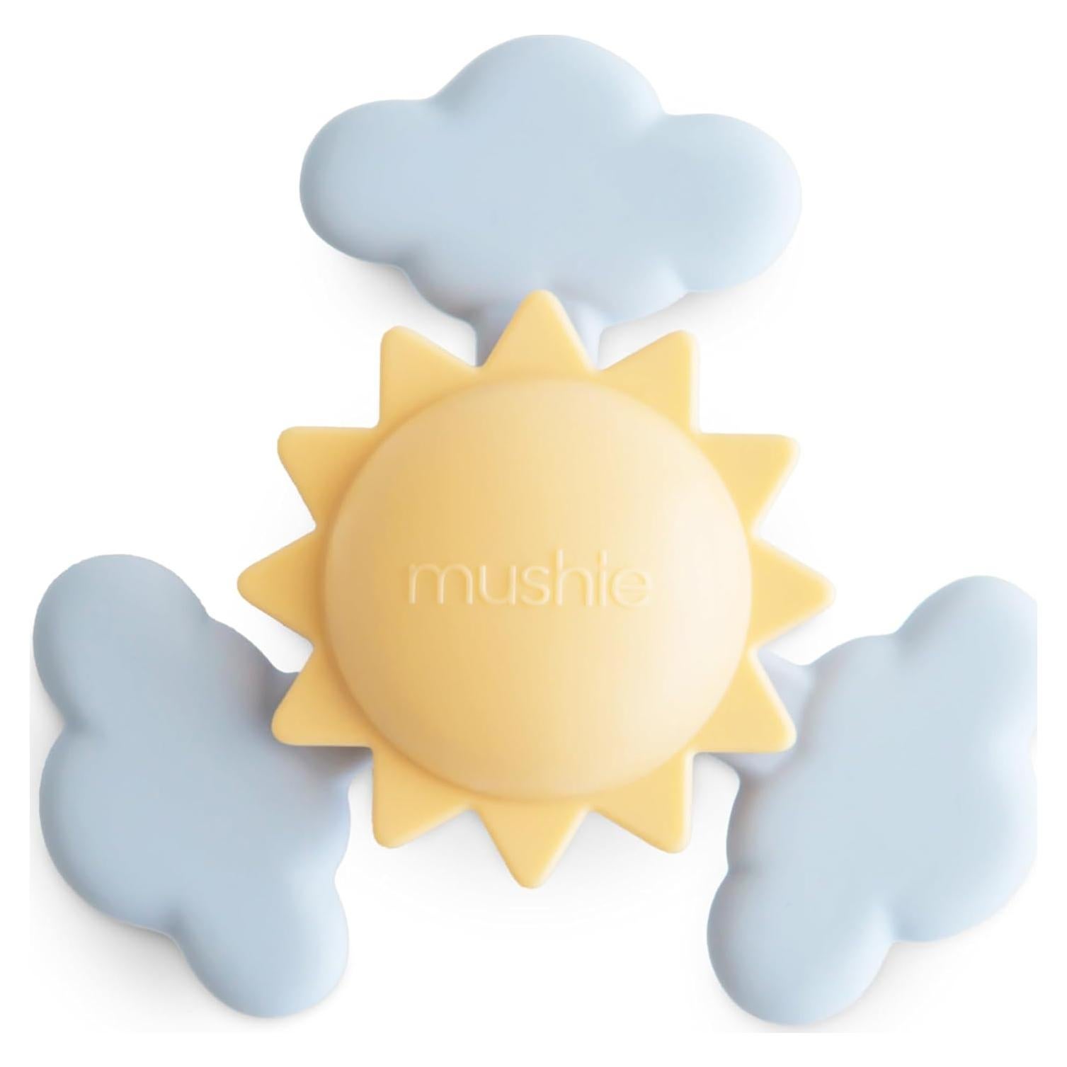 Juguete giratorio de succión Mushie Sunshine para baño 13.3 cm