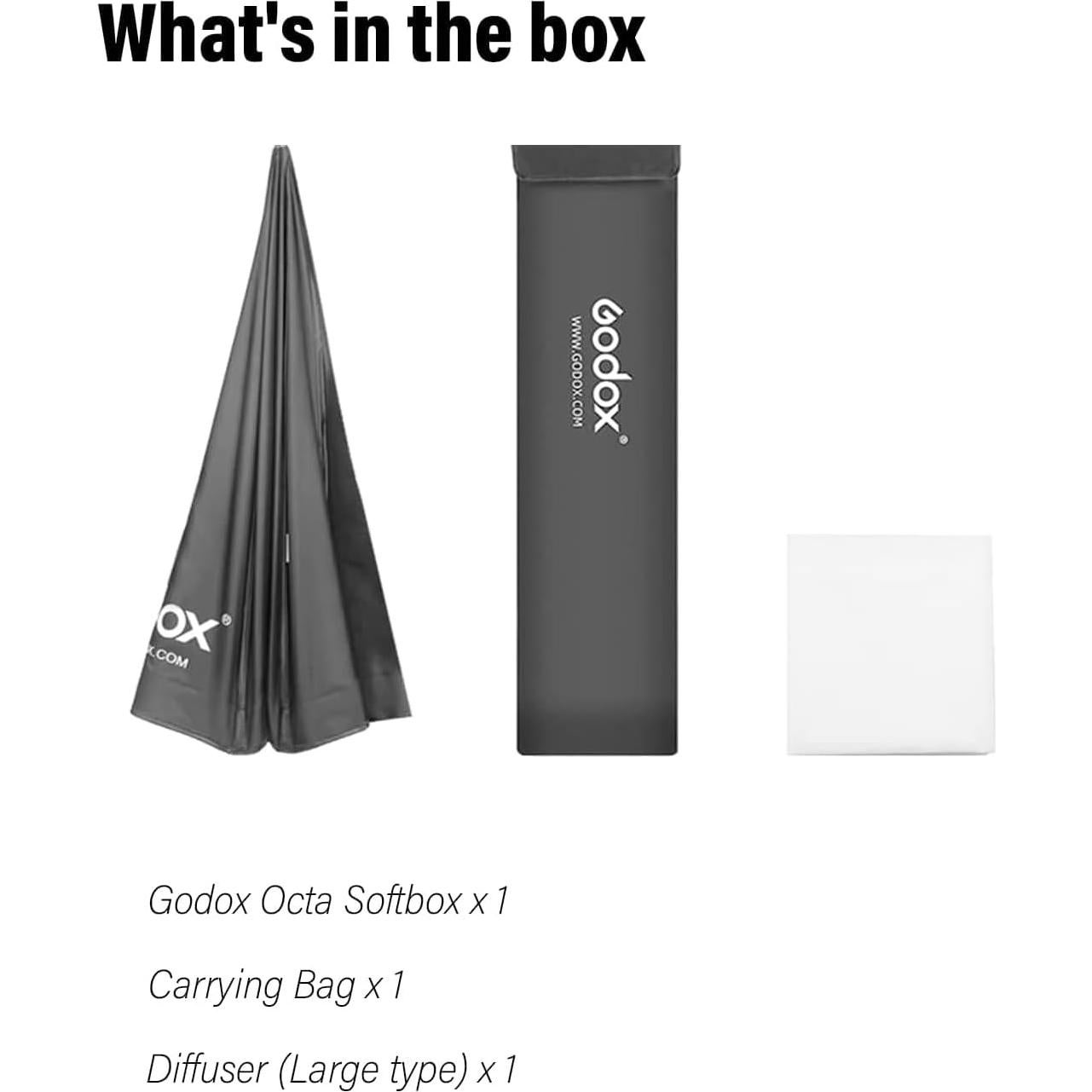 Godox Softbox Octagonal 80cm con Bolsa para Fotografía