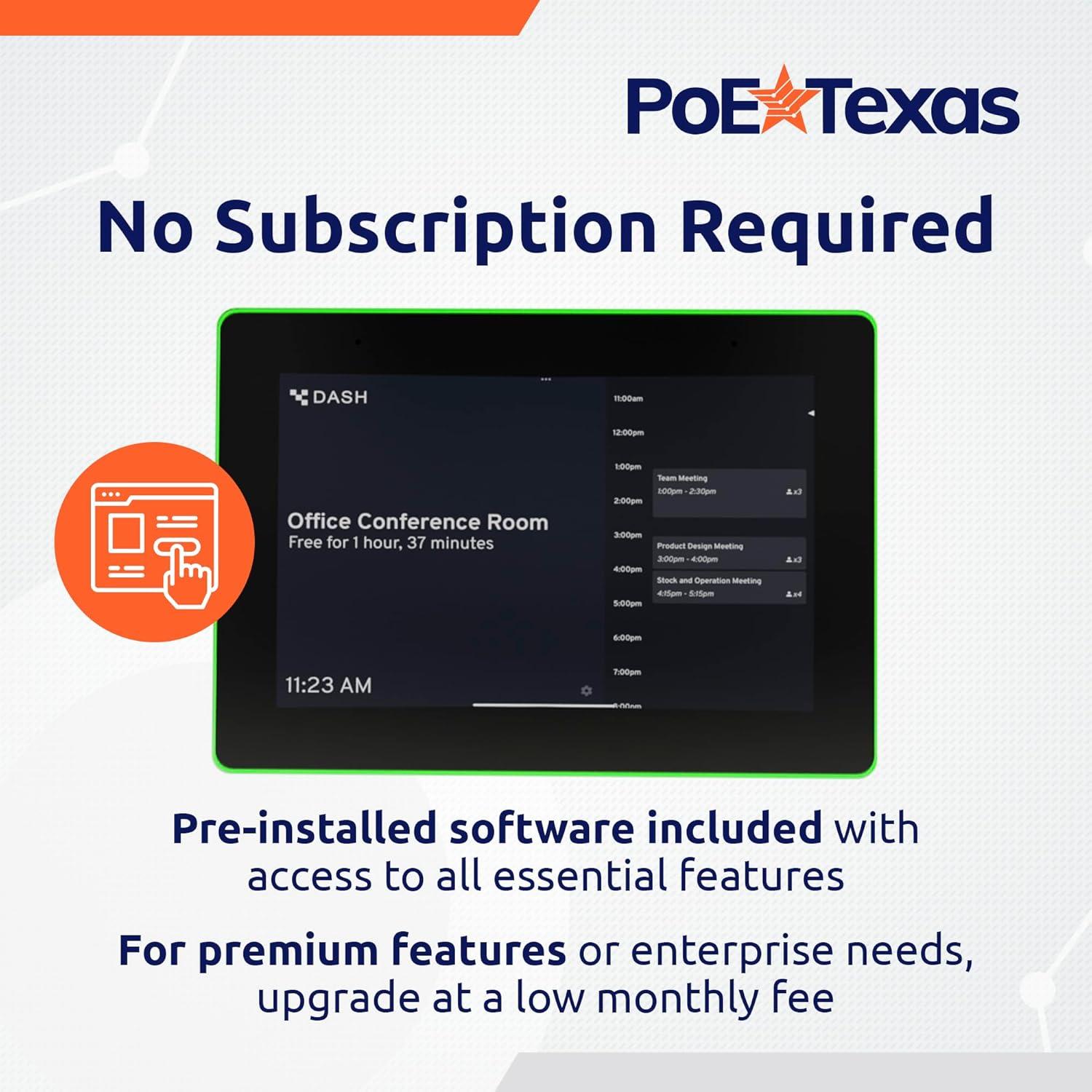 Programador de Reuniones PoE Texas 10" Pantalla Táctil LED