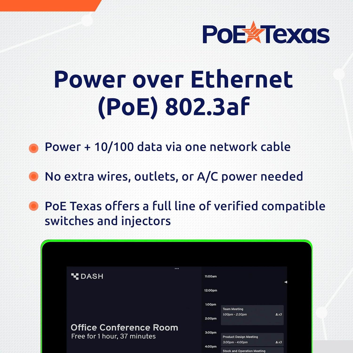 Programador de Reuniones PoE Texas 10" Pantalla Táctil LED