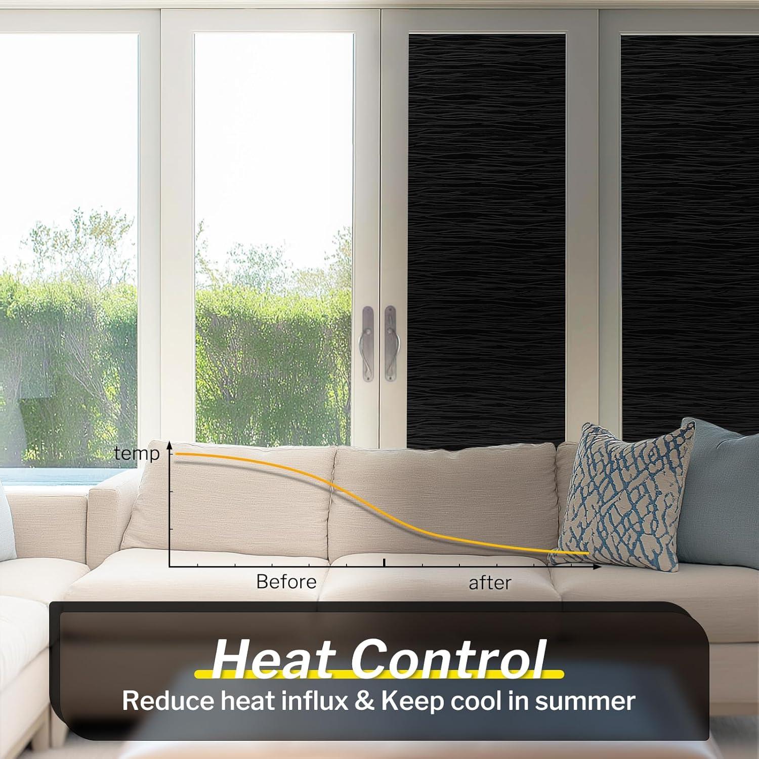 Película de Ventana Blackout rabbitgoo 30x200cm Protección UV