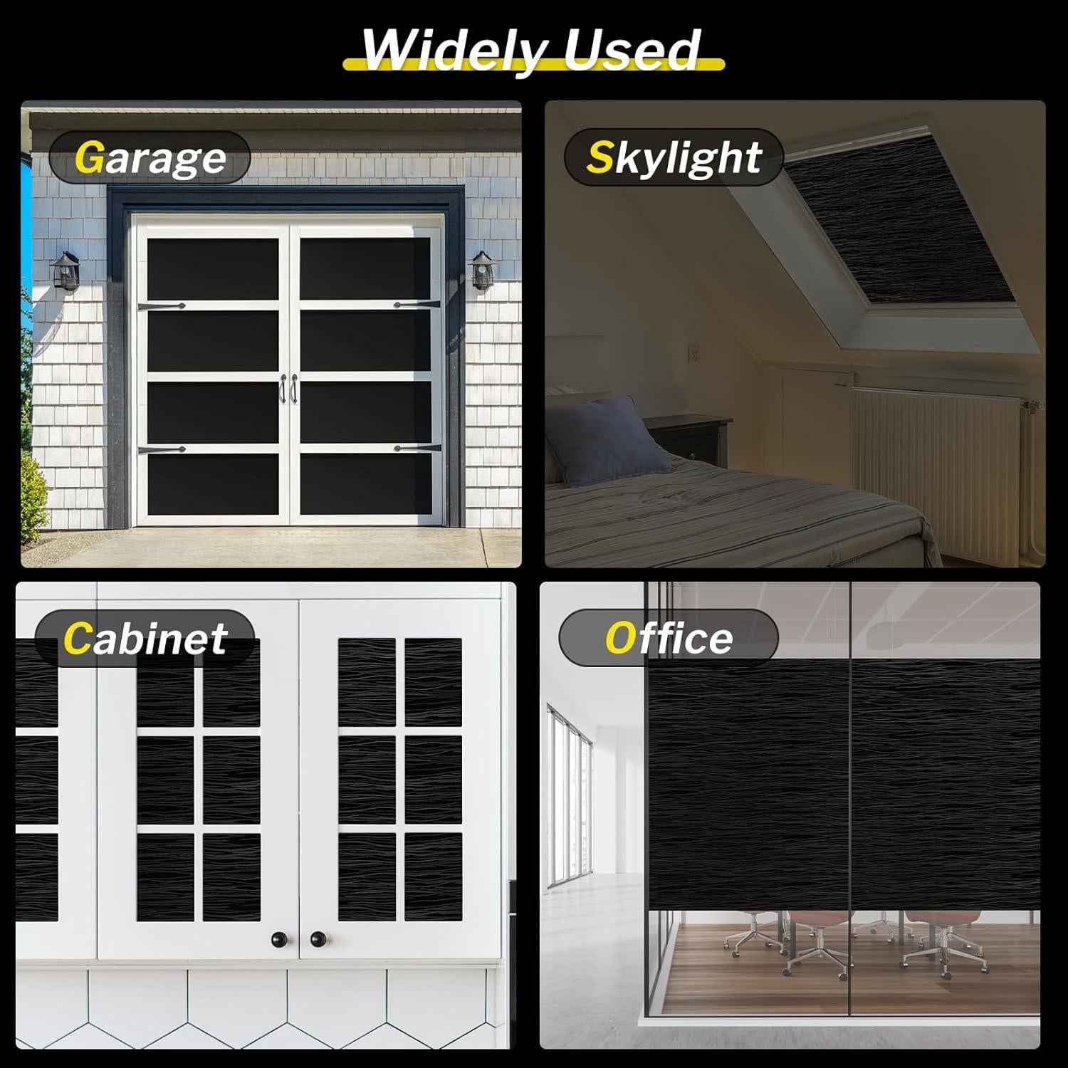 Película de Ventana Blackout rabbitgoo 30x200cm Protección UV