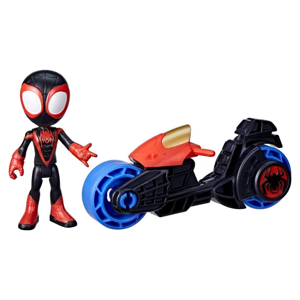 Figura de Acción Miles Morales con Motocicleta Hasbro 10 cm