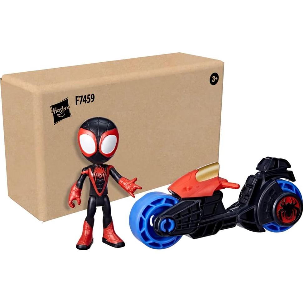 Figura de Acción Miles Morales con Motocicleta Hasbro 10 cm