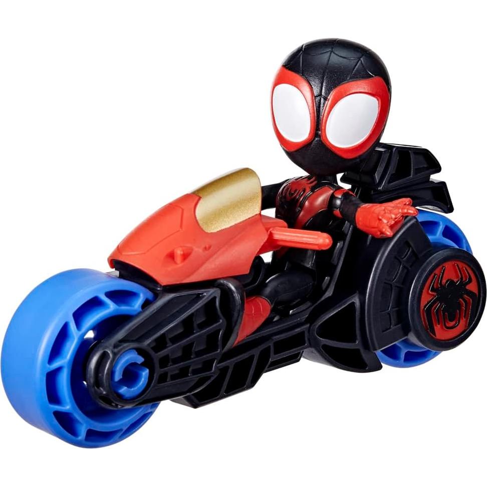 Figura de Acción Miles Morales con Motocicleta Hasbro 10 cm