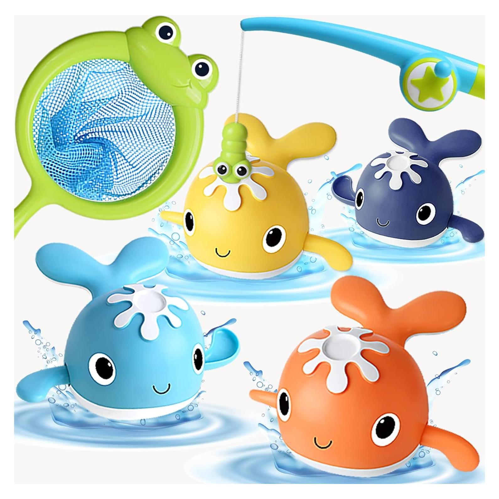 Juguetes de baño LOYUEGIYO, juego de pesca magnética para bebés
