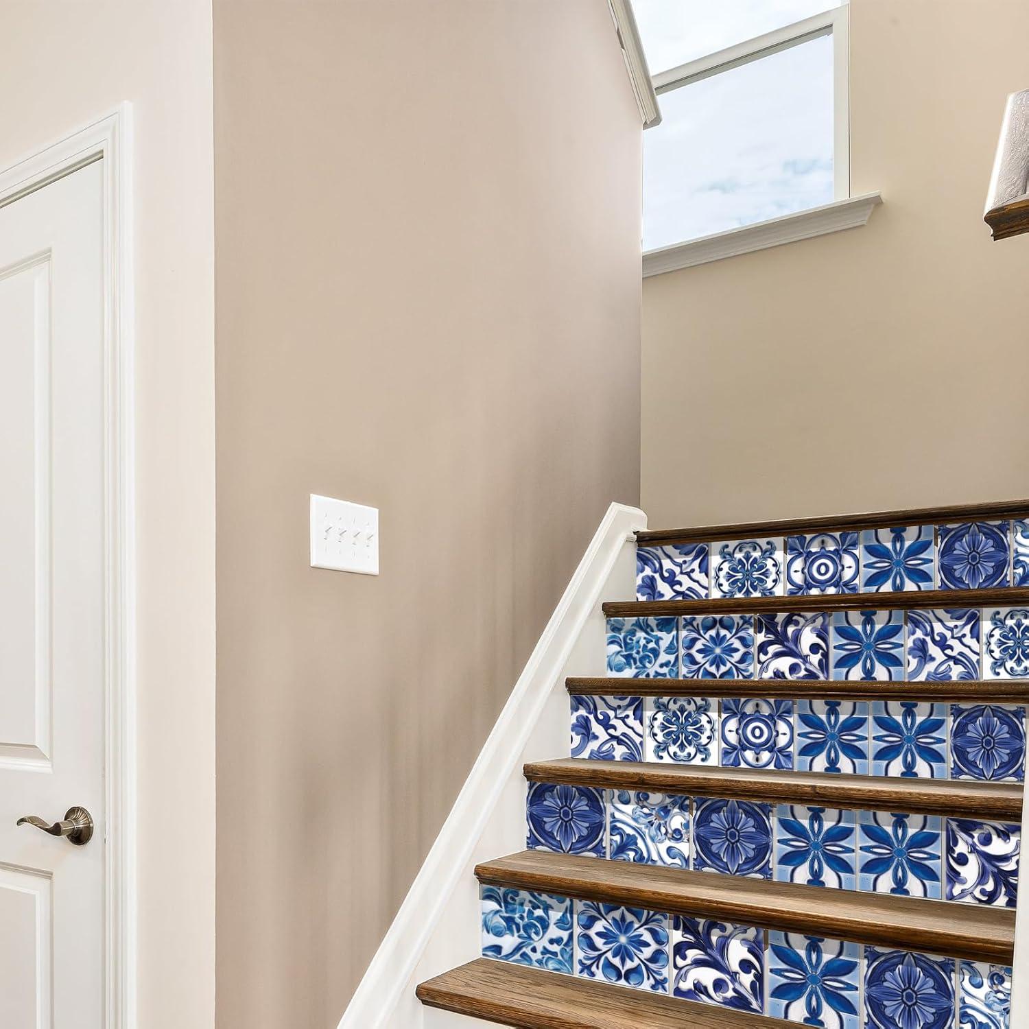 Calcomanías de Azulejos CHGCRAFT 36 Piezas 10x10 cm Azul