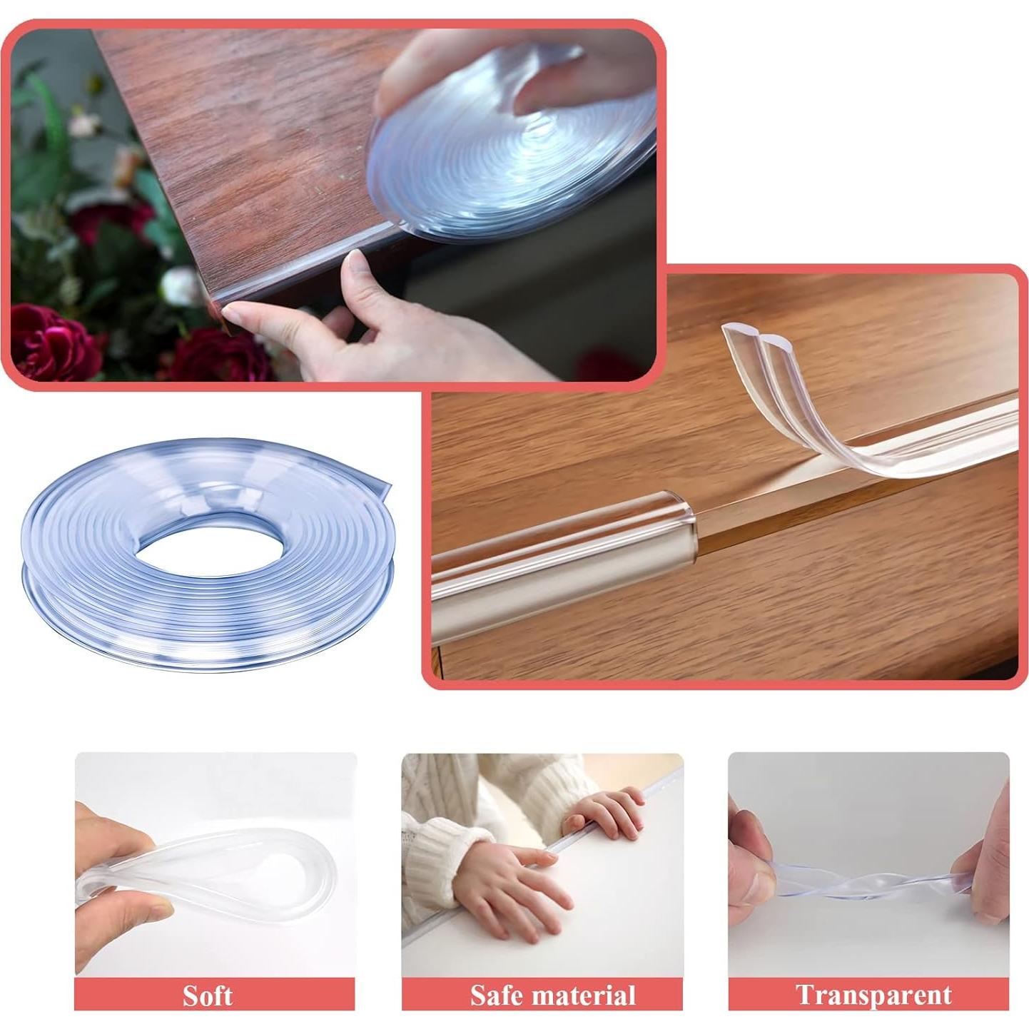 Protectores de Esquinas para Muebles HOLIBIC 6m Silicona Transparente