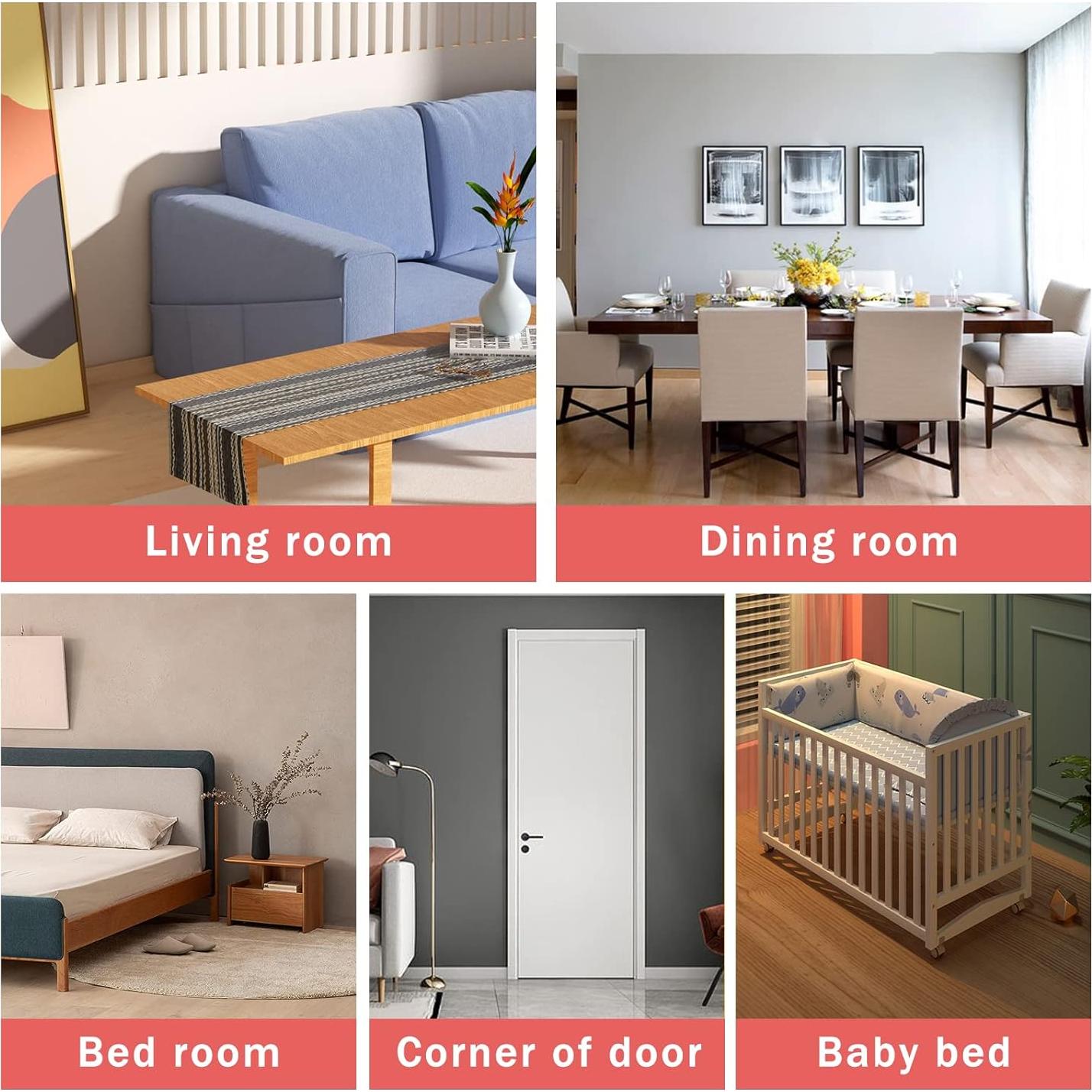 Protectores de Esquinas para Muebles HOLIBIC 6m Silicona Transparente