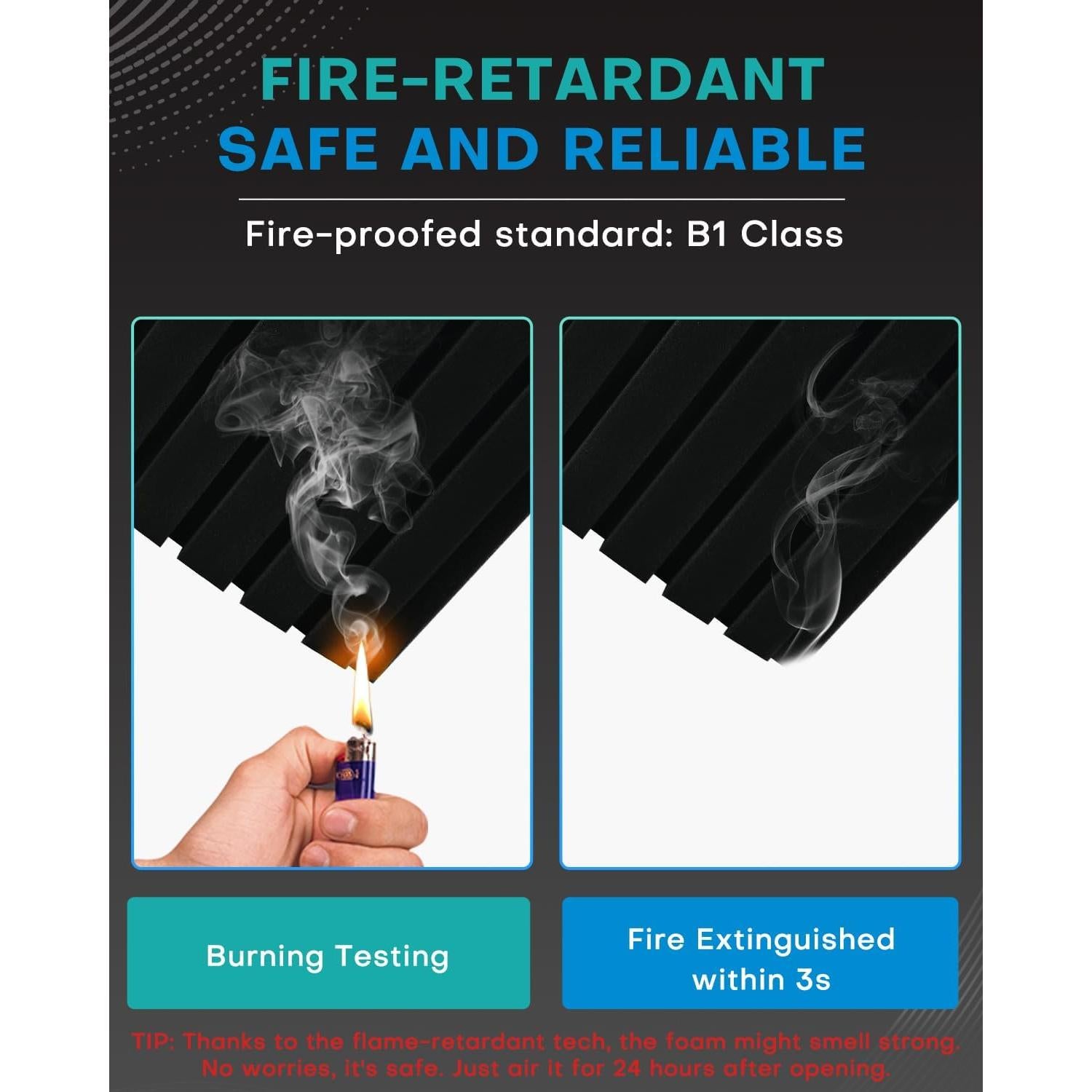 36 Paneles Acústicos Curvados Absorbentes de Sonido 2" Negro