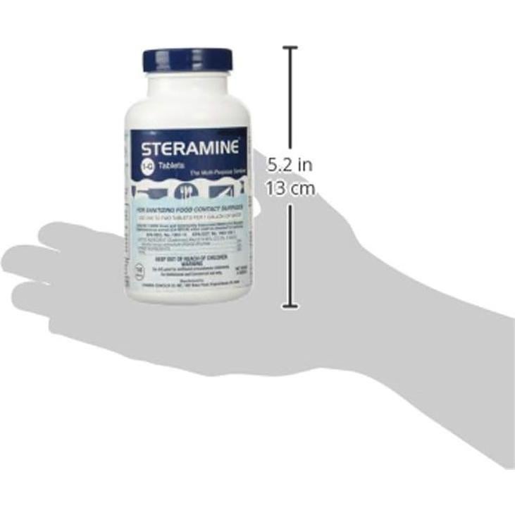 Tabletas Desinfectantes Steramine 150 por Botella - Paquete de 6