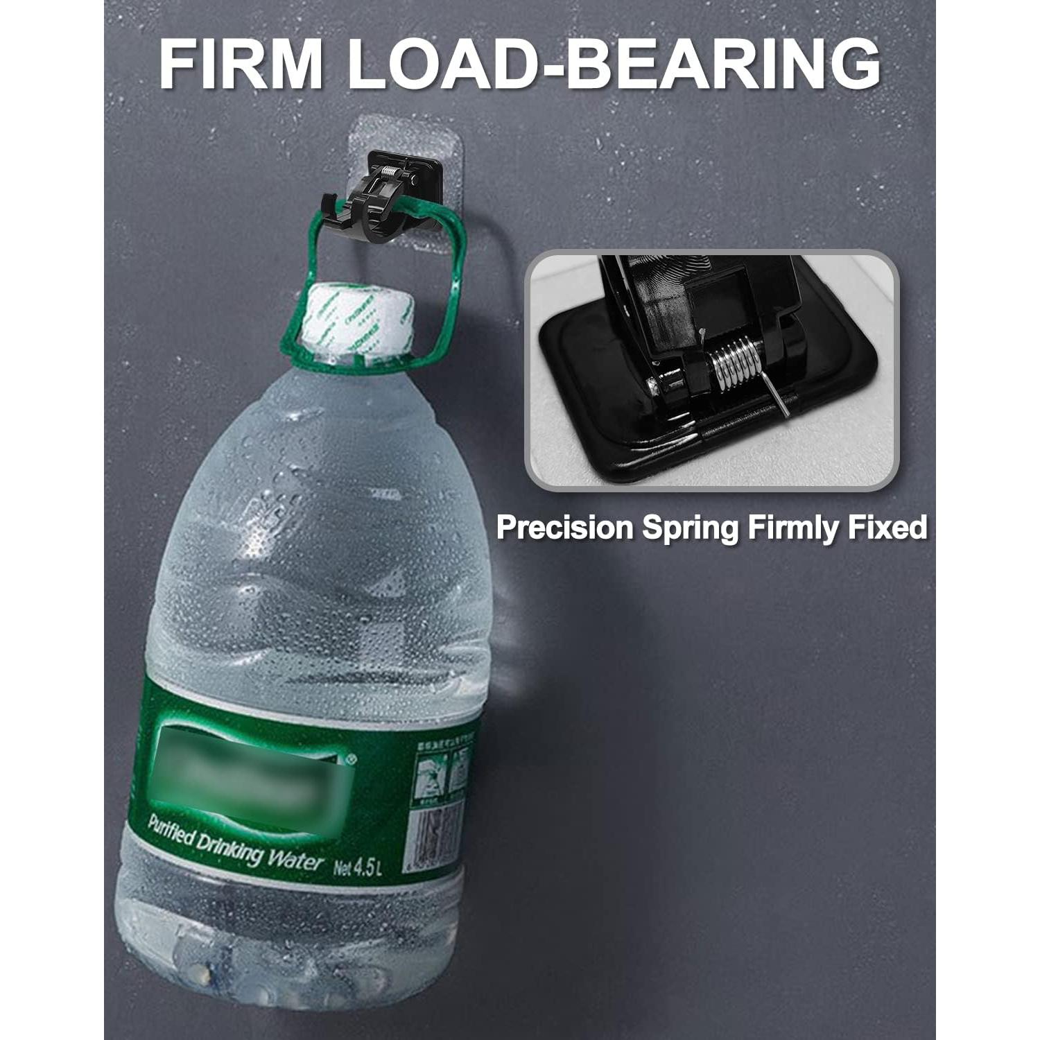 Soporte para Barra de Cortina Sin Perforación Tendiren 10pcs Negro