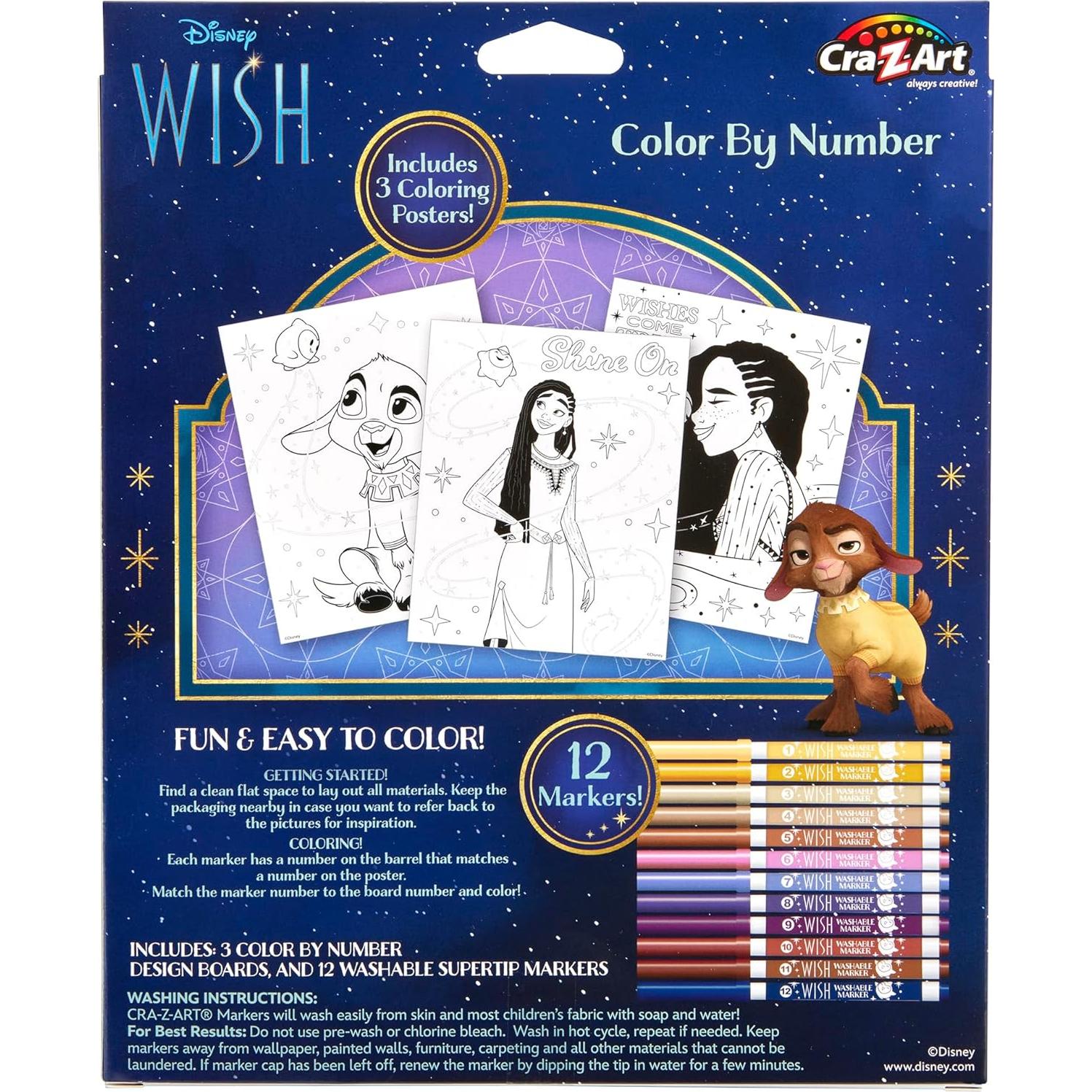 Set de Colorea por Números Disney WISH! con 12 Marcadores
