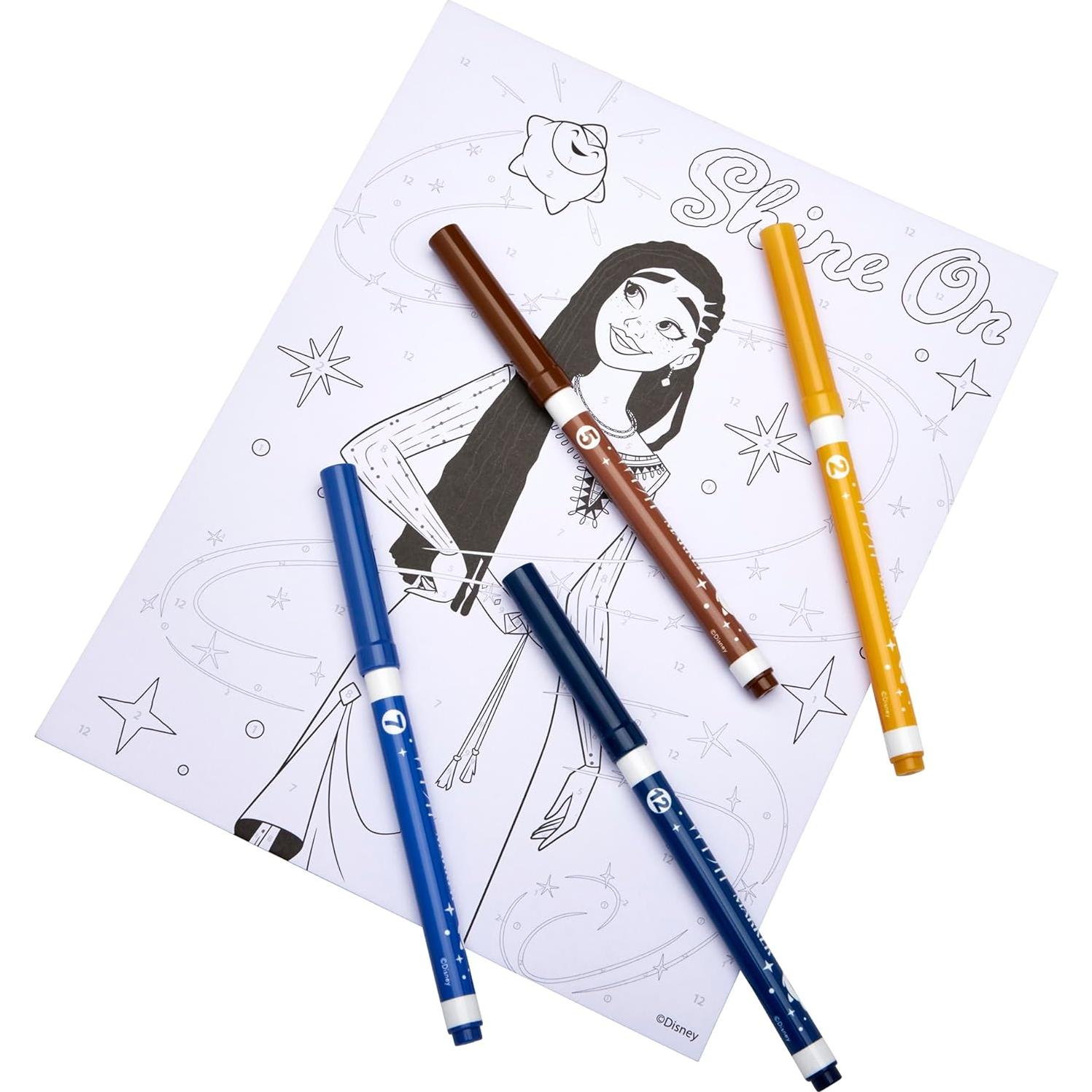 Set de Colorea por Números Disney WISH! con 12 Marcadores