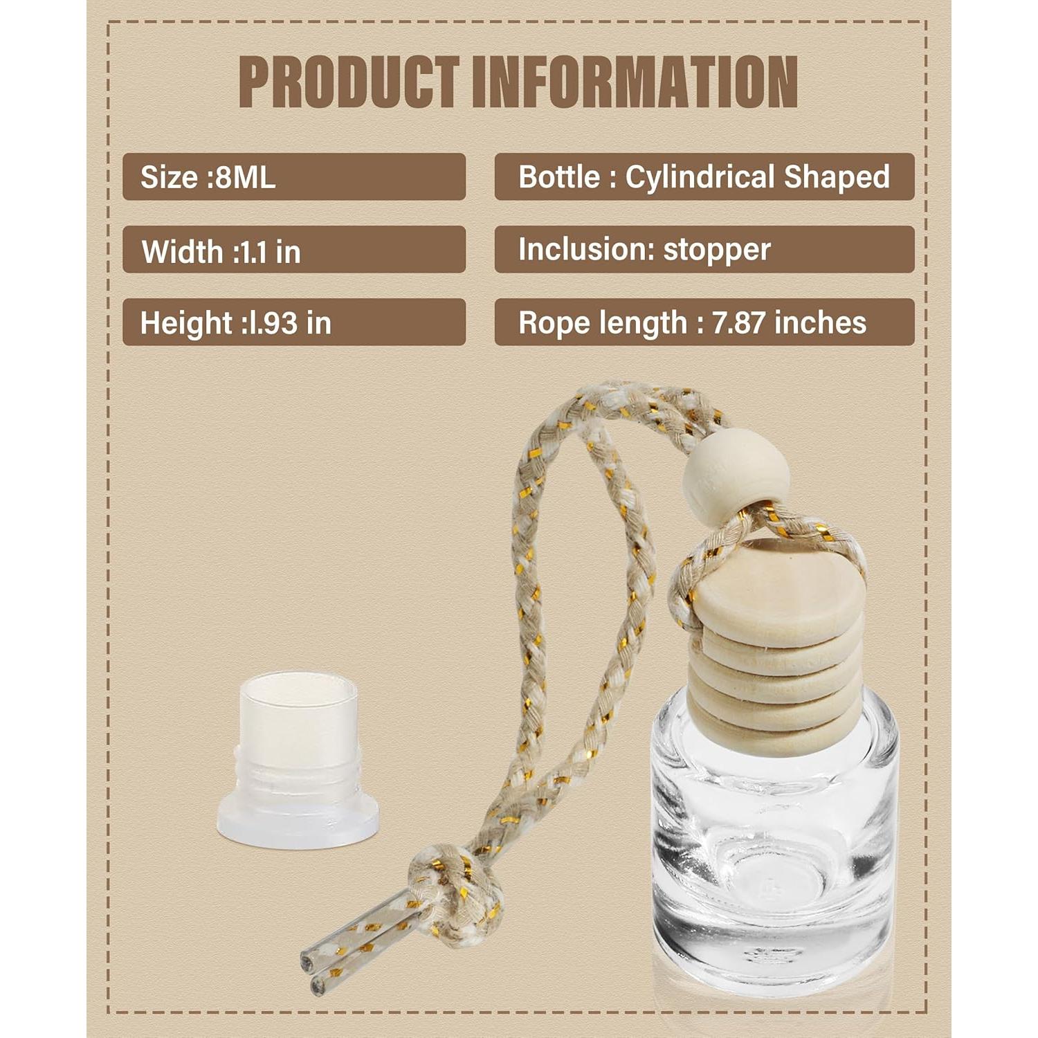 Ambientador de Aire Colgante ESEWALAS 10Pcs Vidrio 8ml