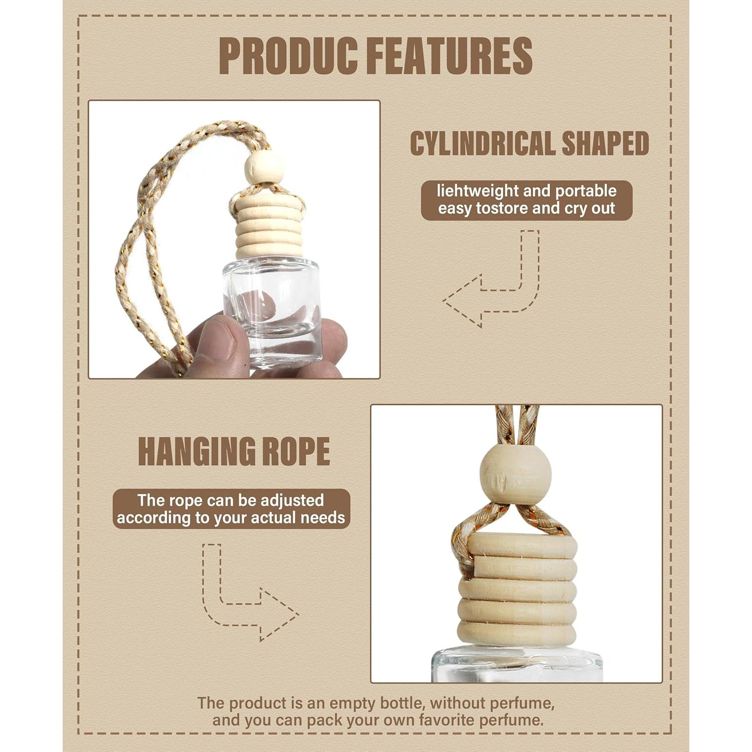 Ambientador de Aire Colgante ESEWALAS 10Pcs Vidrio 8ml