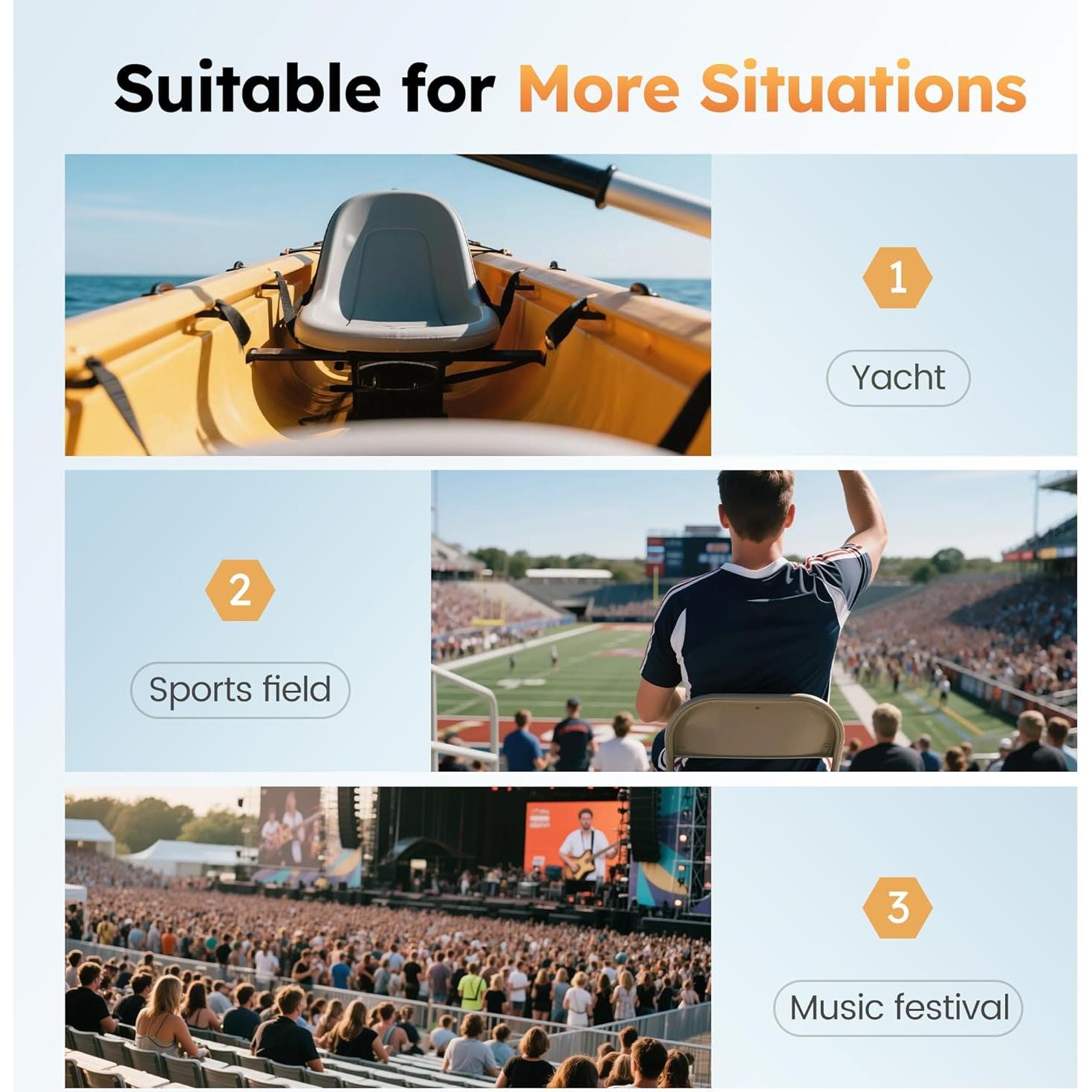 Silla Plegable de Estadio Let's Camp con Porta Vasos y Cojín