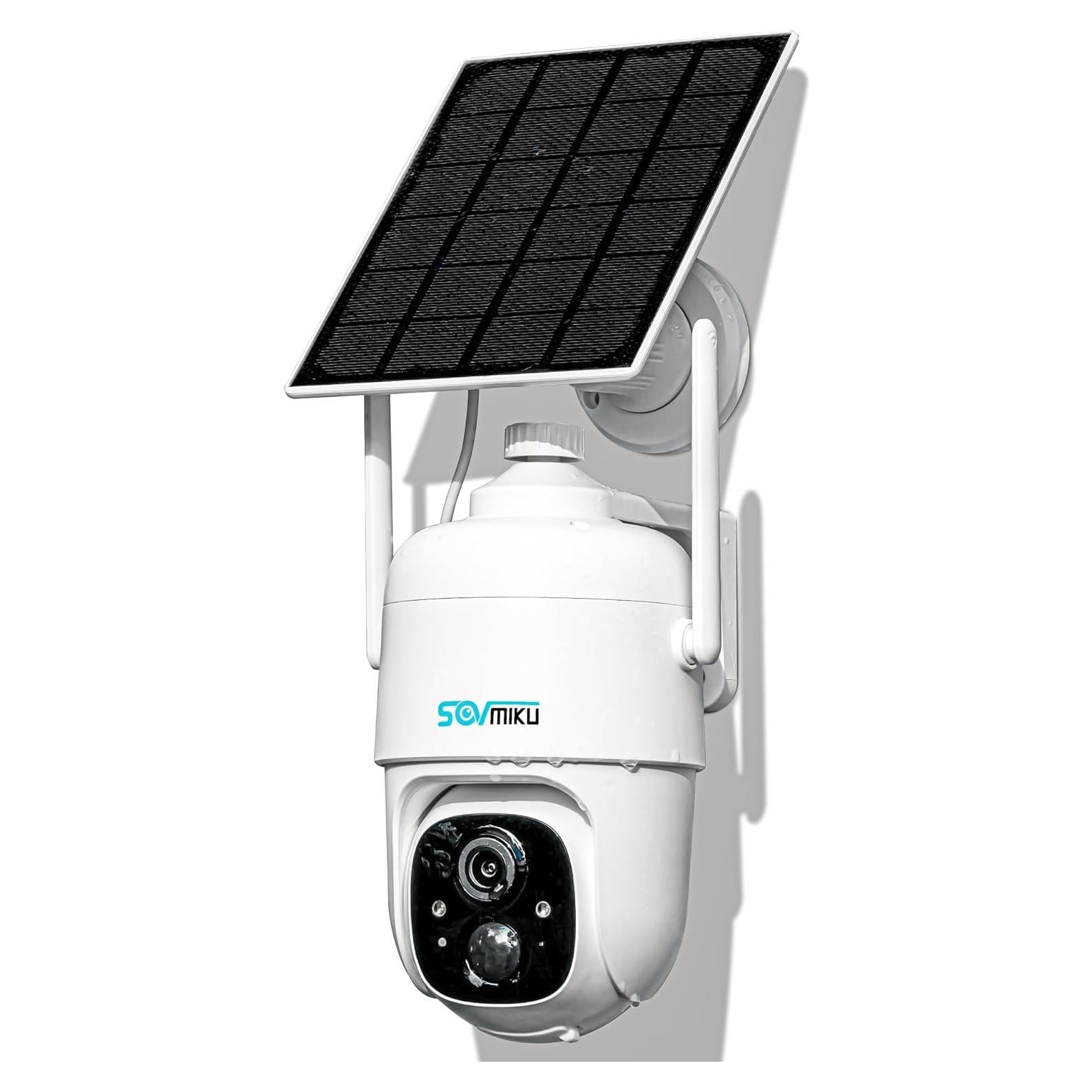 Cámara de Seguridad Solar Inalámbrica Sovmiku CQ1 2K con Audio