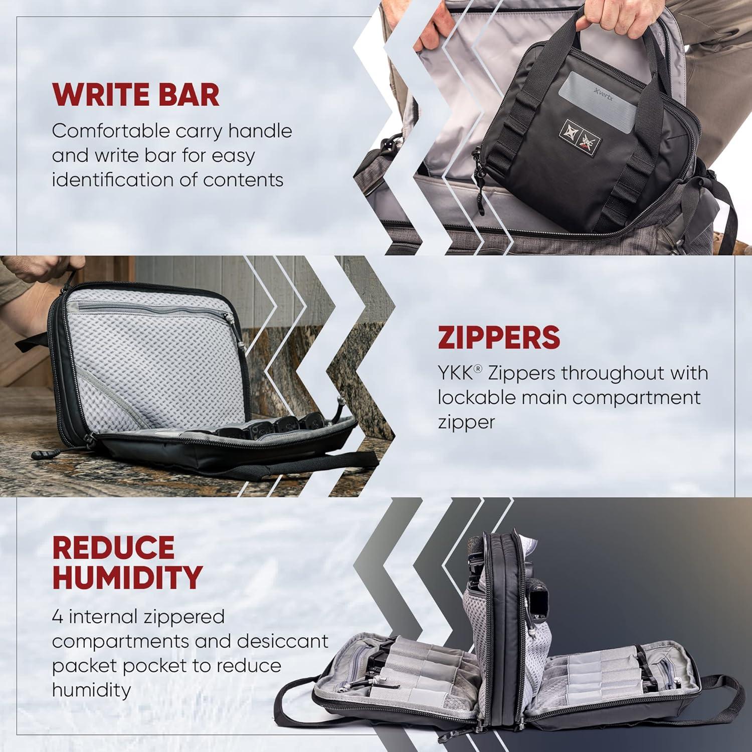 Funda Doble para Pistola Vertx VTAC - Soporte 4 Pistolas y 10 Cargadores