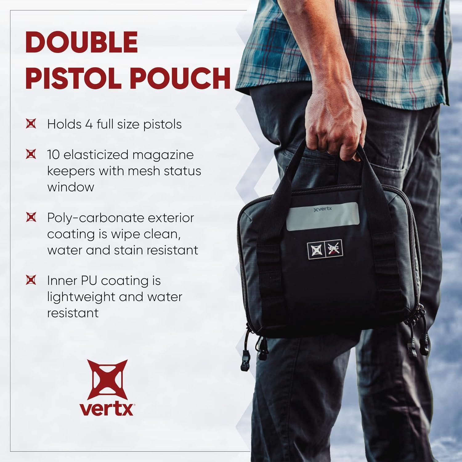 Funda Doble para Pistola Vertx VTAC - Soporte 4 Pistolas y 10 Cargadores