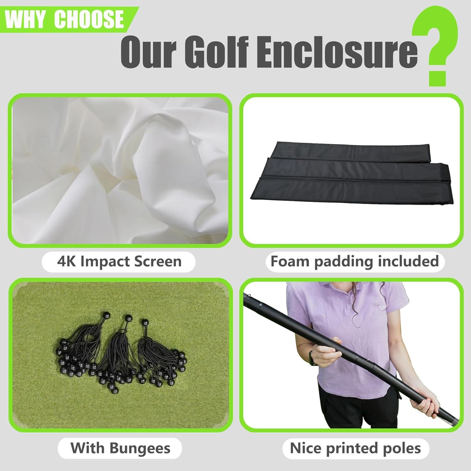 Red de Golf Impact Sports Estándar 2.5x1.5m Negra