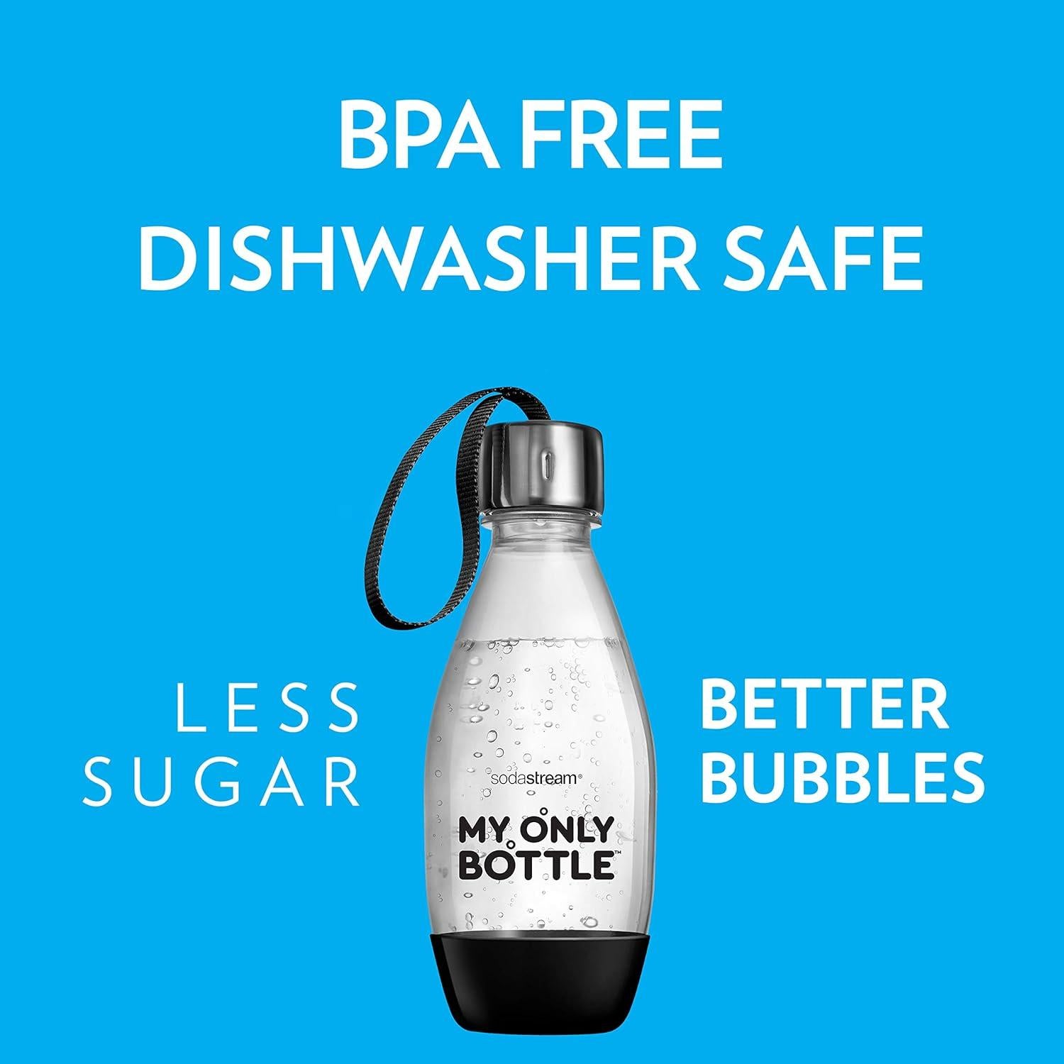 Botella Reutilizable SodaStream Mi Única 0.5L Negra - Paquete de 4