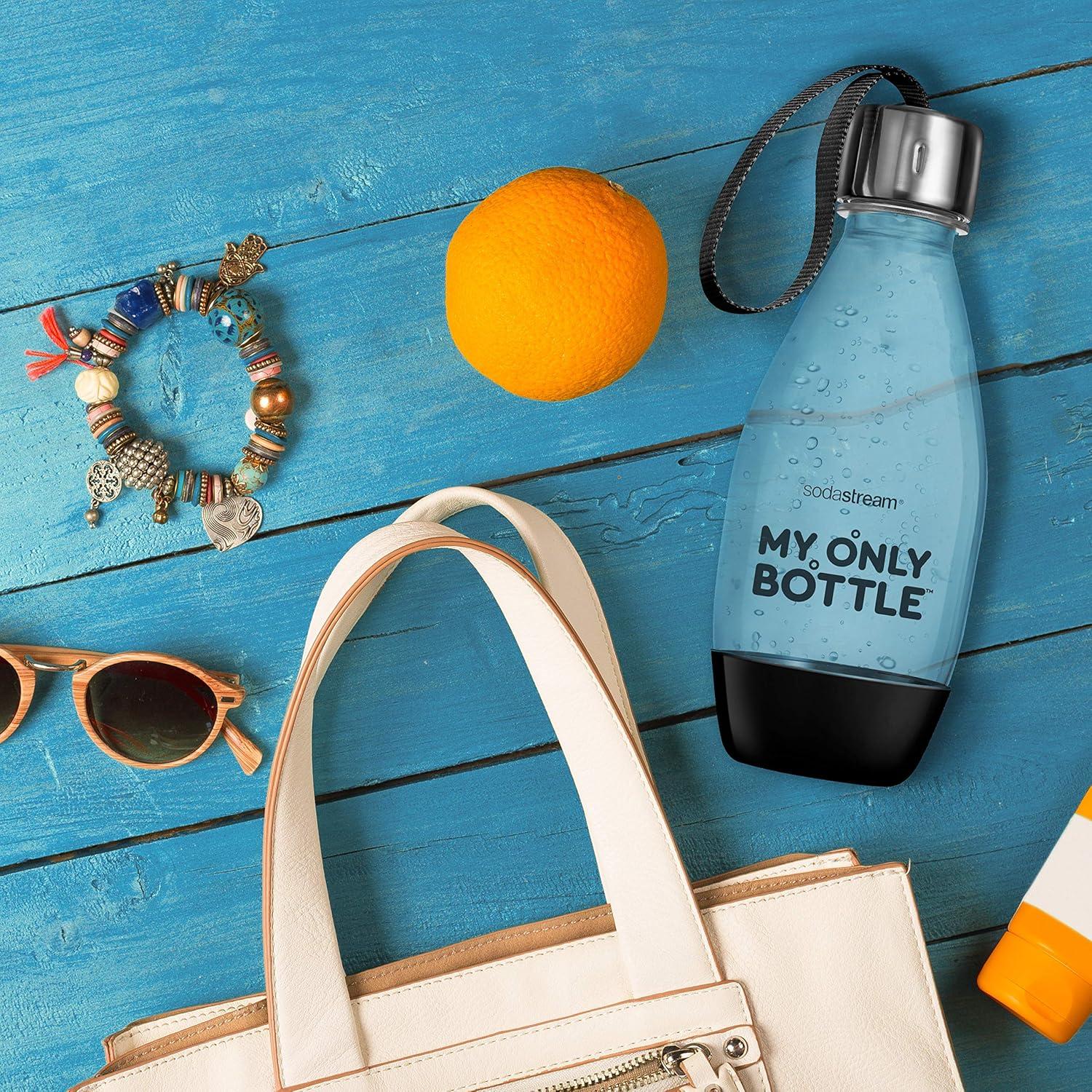 Botella Reutilizable SodaStream Mi Única 0.5L Negra - Paquete de 4