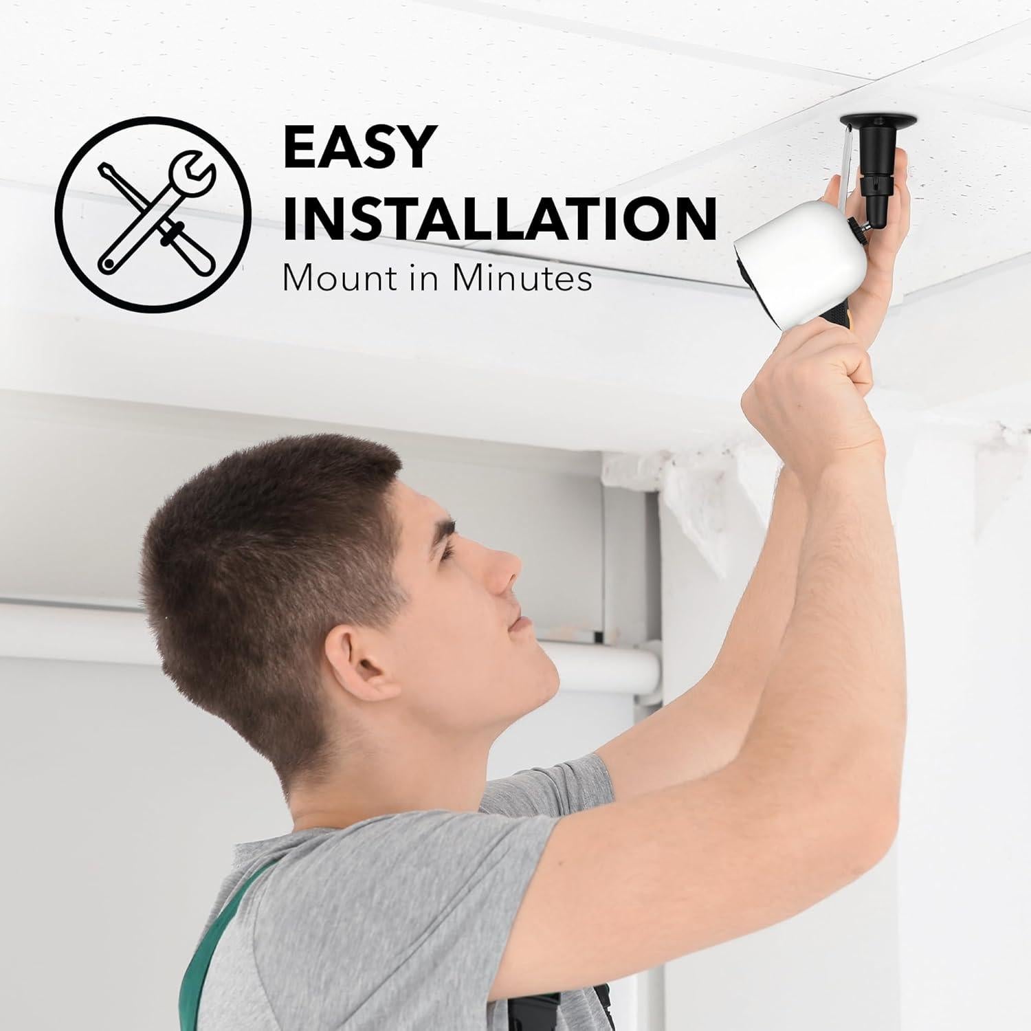 Soporte de Pared Ajustable Wasserstein para Cámaras Arlo - Negro