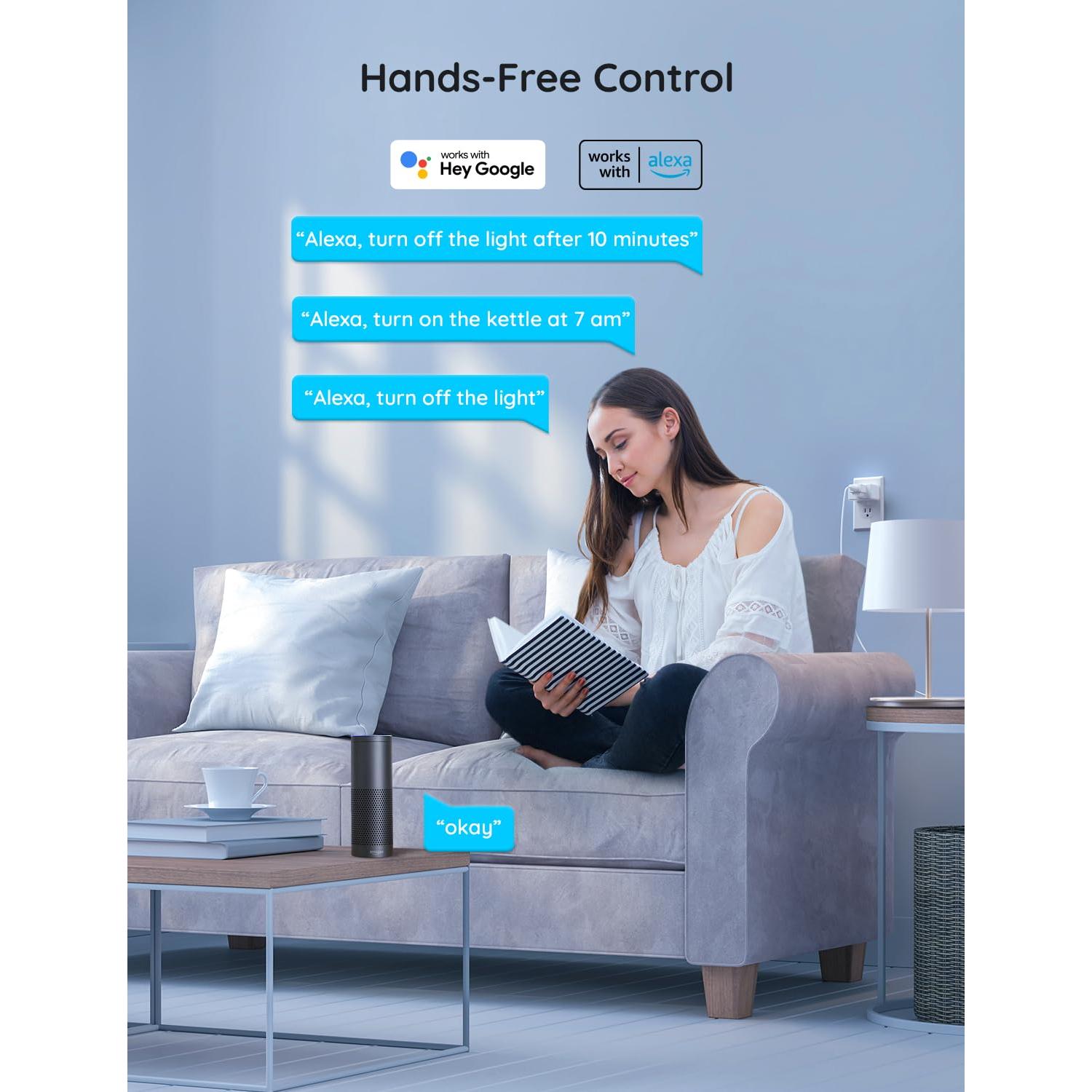 Enchufe Inteligente Govee H5080 15A WiFi Bluetooth Control Voz