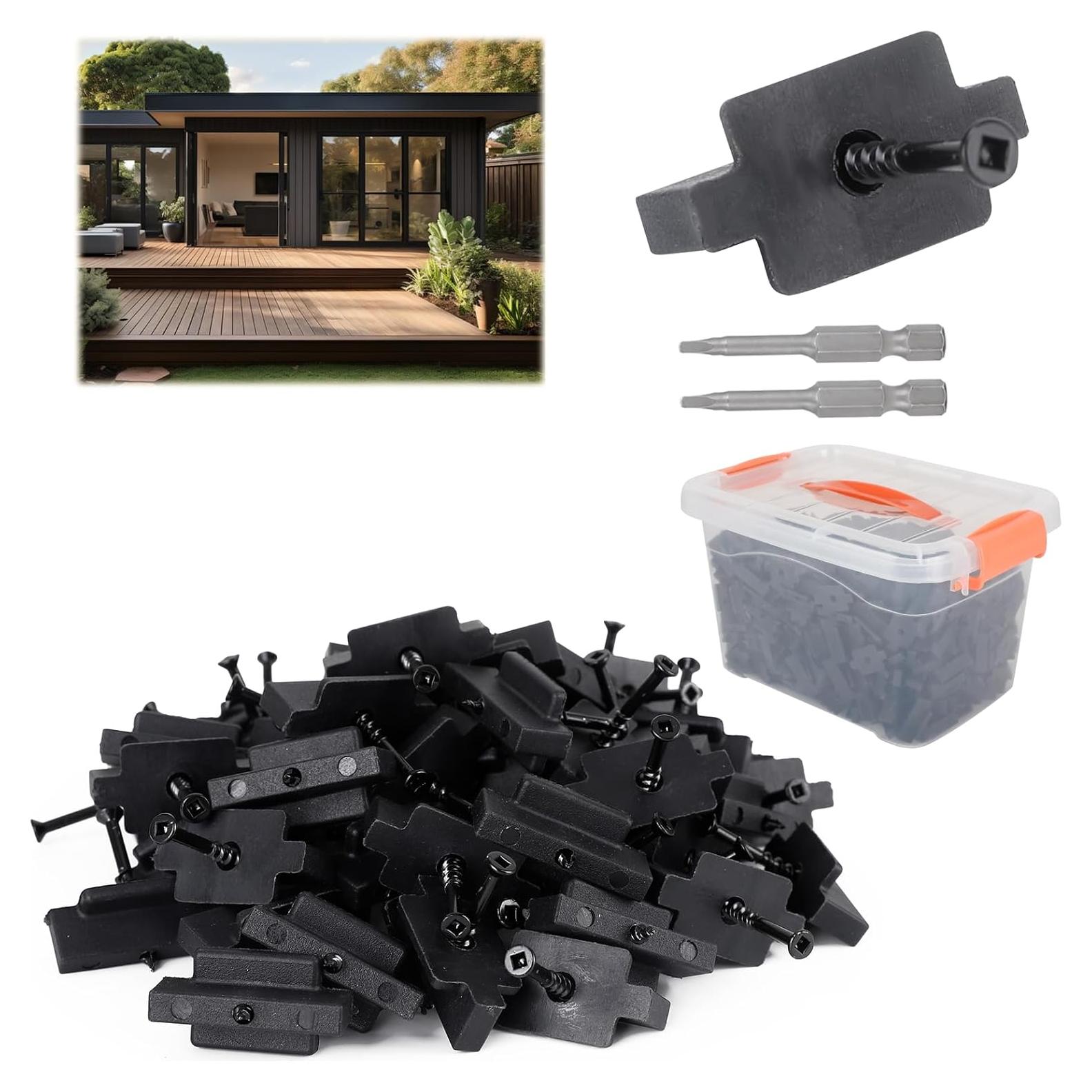 1000 Sujetadores Ocultos de Nylon Yeipower para Deck Compuesto