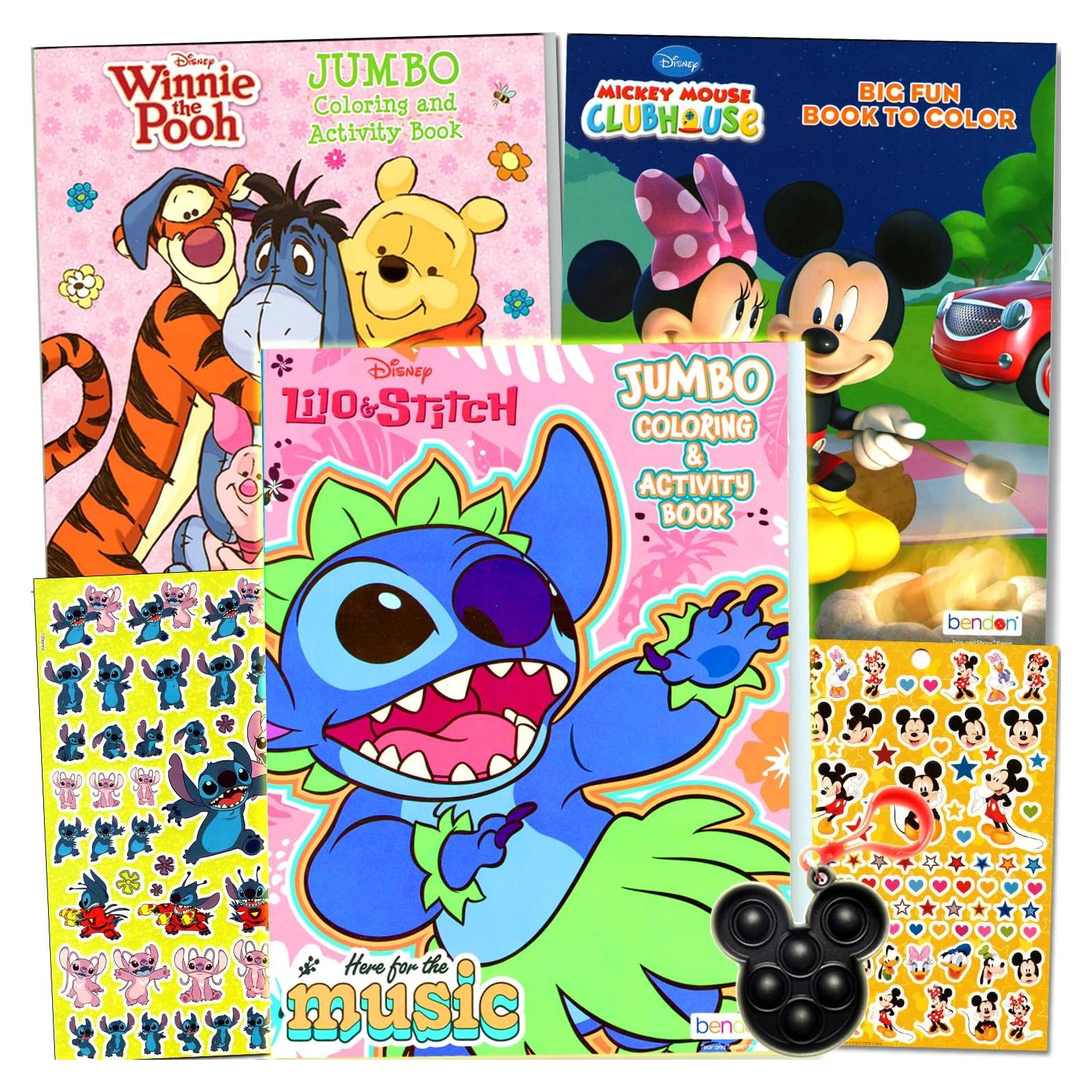 Combo de Libros de Colorear Disney Bendon - Lilo, Winnie y Mickey
