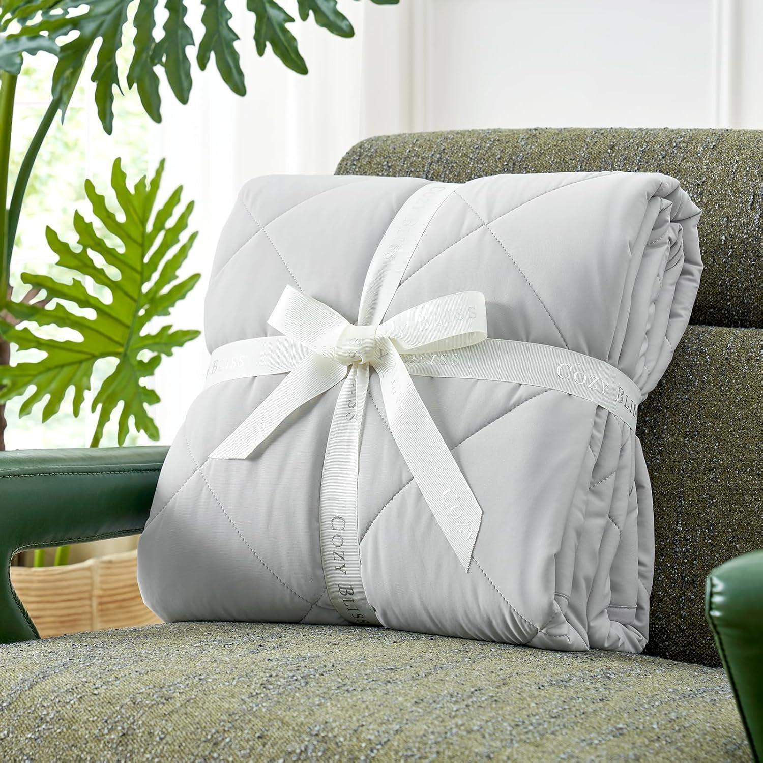 Manta Fresca y Acogedora Q-Max 0.4 127x178 cm Gris Frío