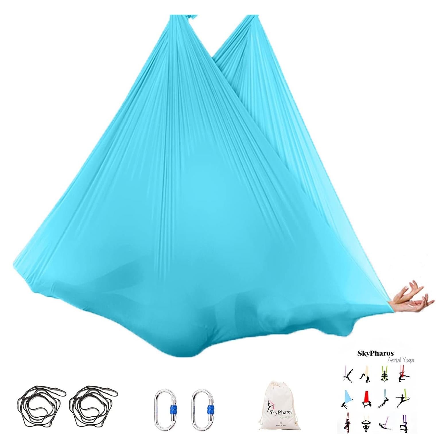 Columpio de Yoga Aéreo SKYPHAROS 5.5m Nylon Antigravedad
