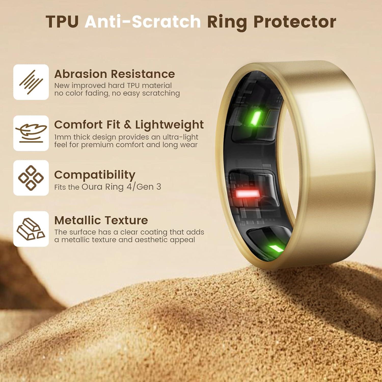 Protector de Anillo Antirayaduras NewJourney para Oura Ring Gen 4/3 - Transparente