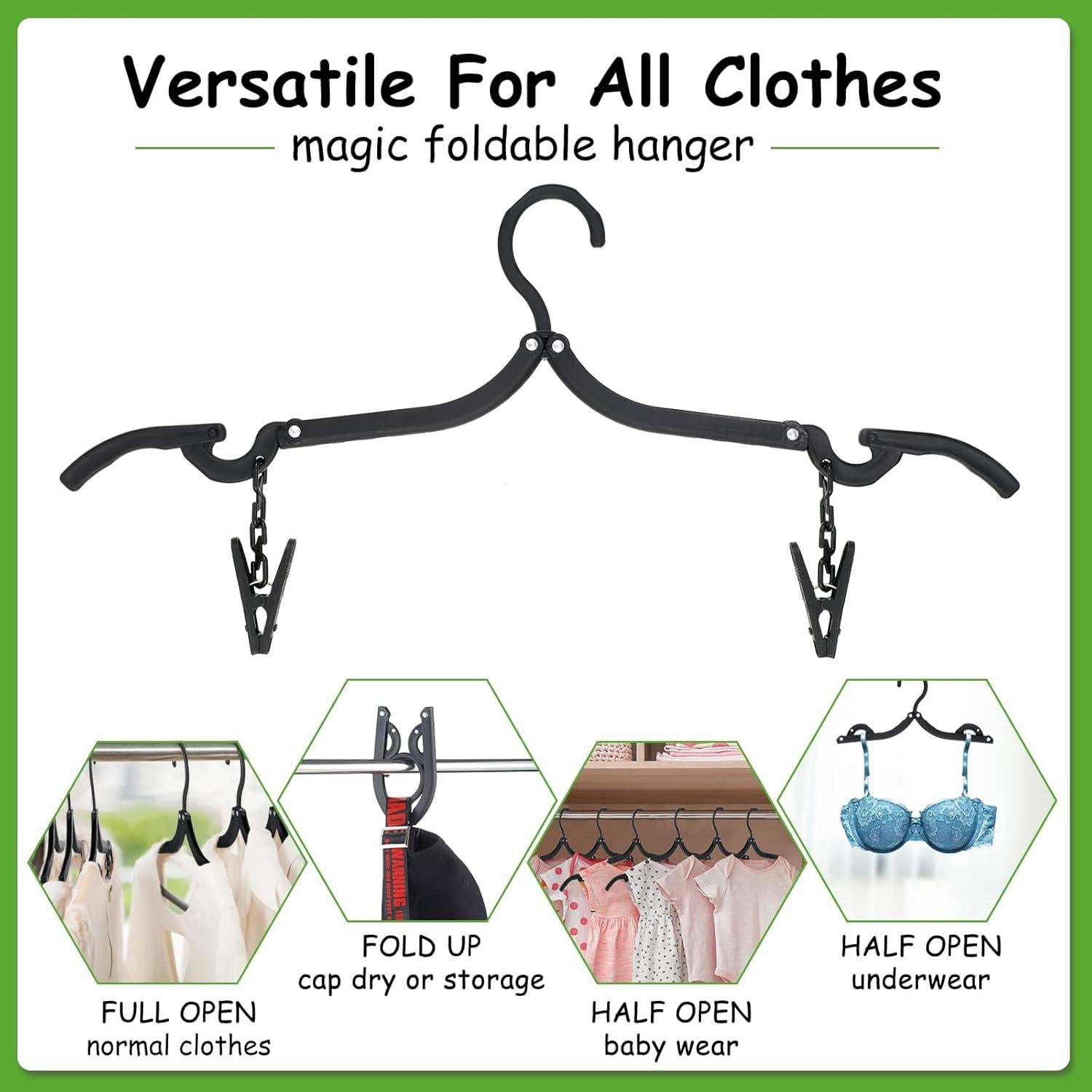 Perchas de Viaje Plegables Maitys 12 Piezas Antideslizantes