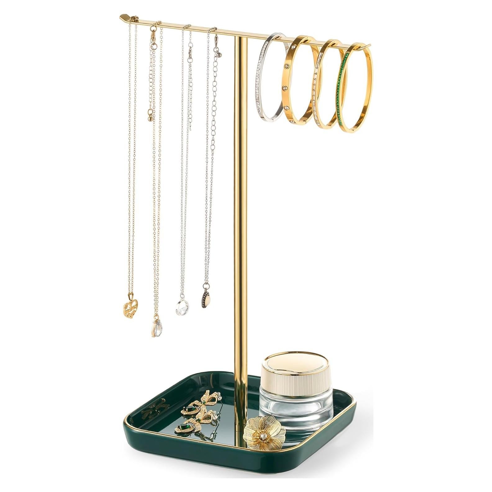 Soporte para Joyería Josmimic Verde 32 cm Diseño Árbol