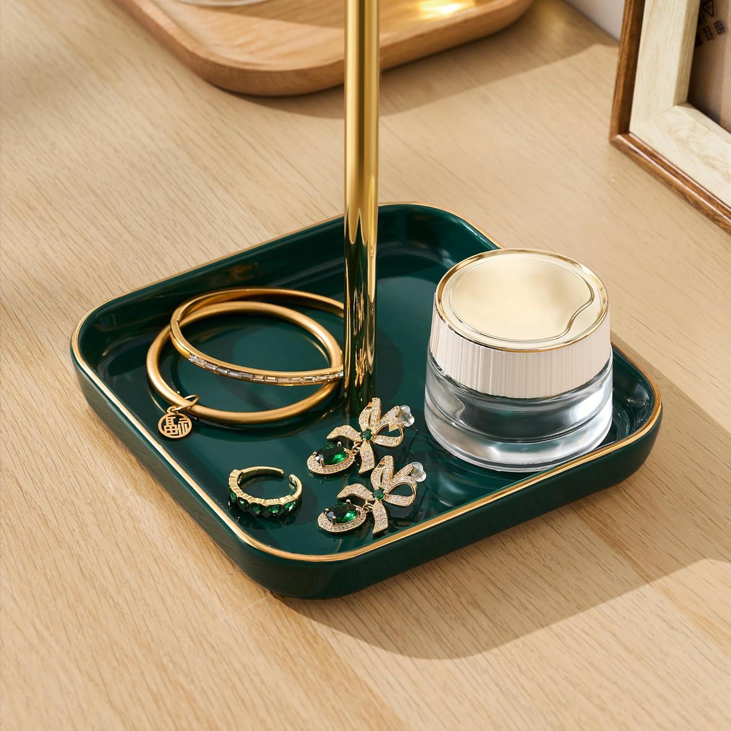 Soporte para Joyería Josmimic Verde 32 cm Diseño Árbol