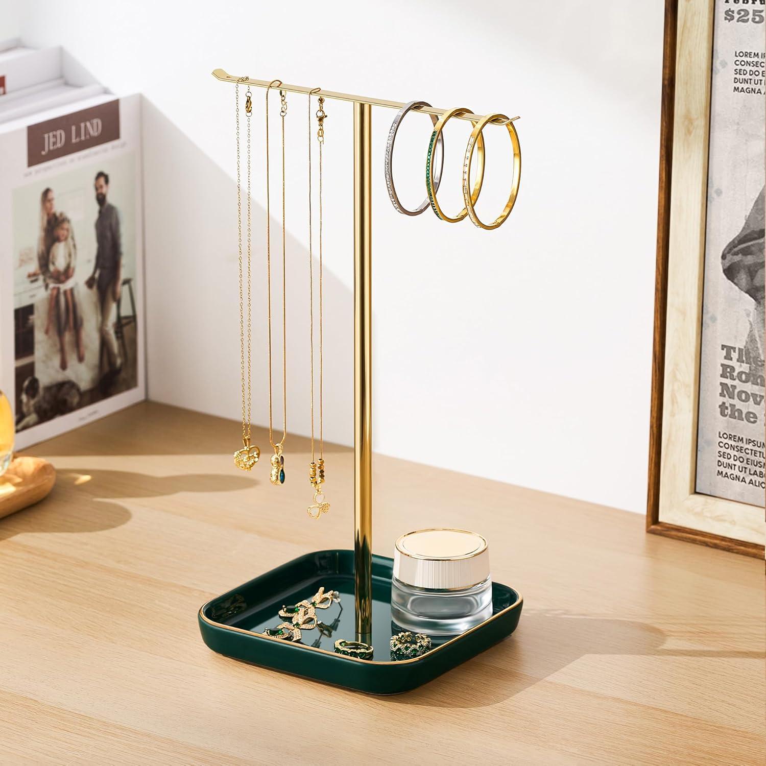 Soporte para Joyería Josmimic Verde 32 cm Diseño Árbol