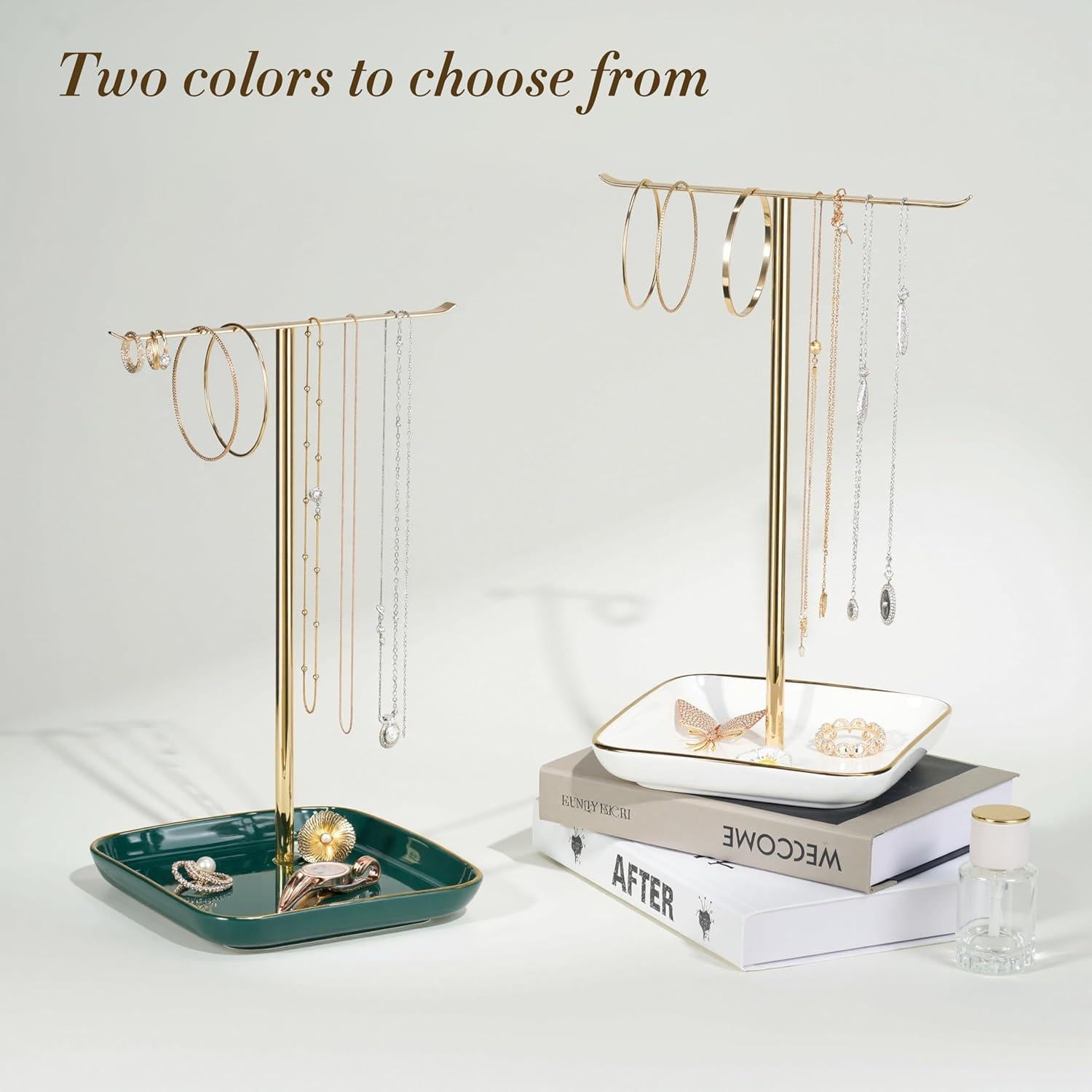 Soporte para Joyería Josmimic Verde 32 cm Diseño Árbol