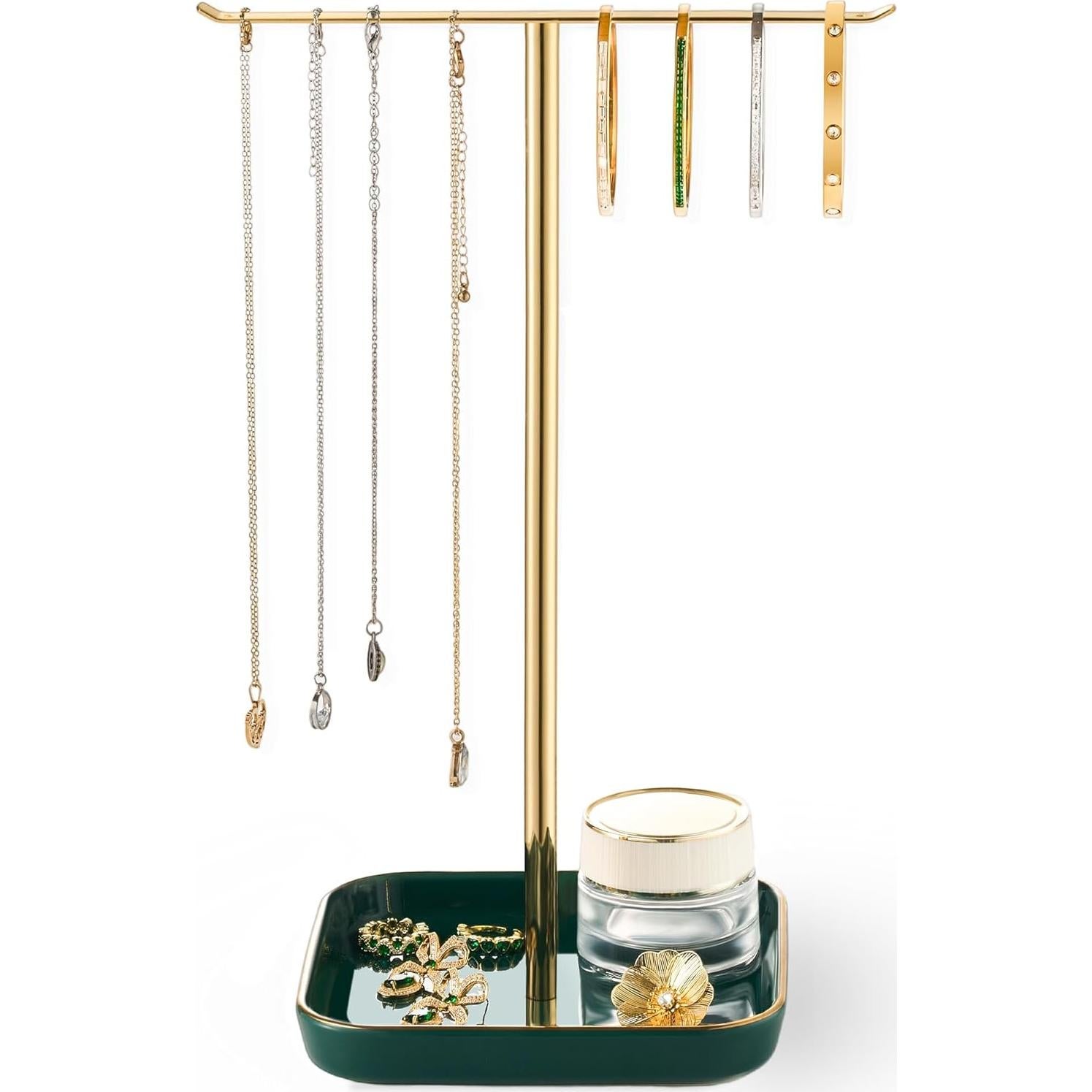 Soporte para Joyería Josmimic Verde 32 cm Diseño Árbol