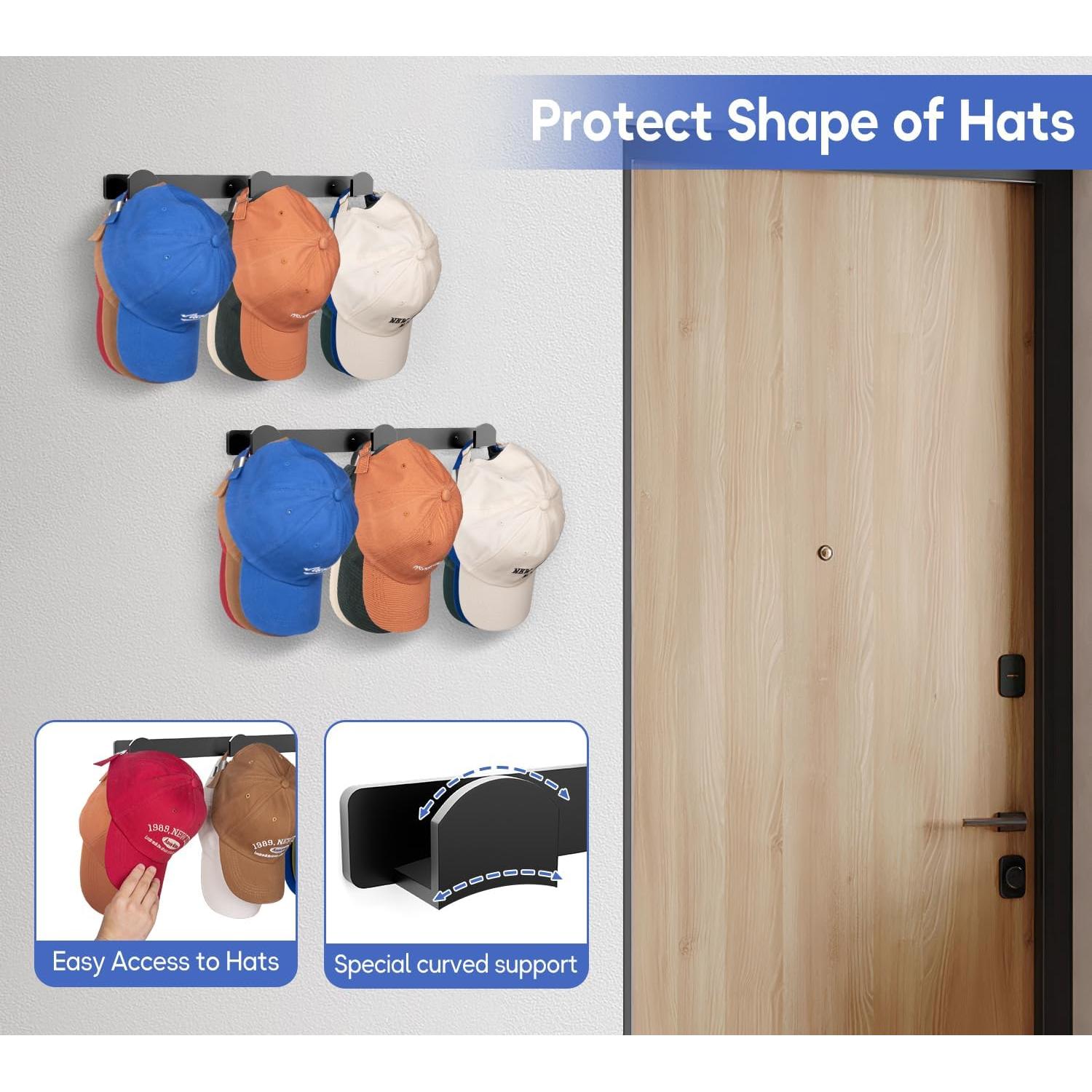 Soporte para Sombreros KIMBORA 2 Paquetes Negro Organizador