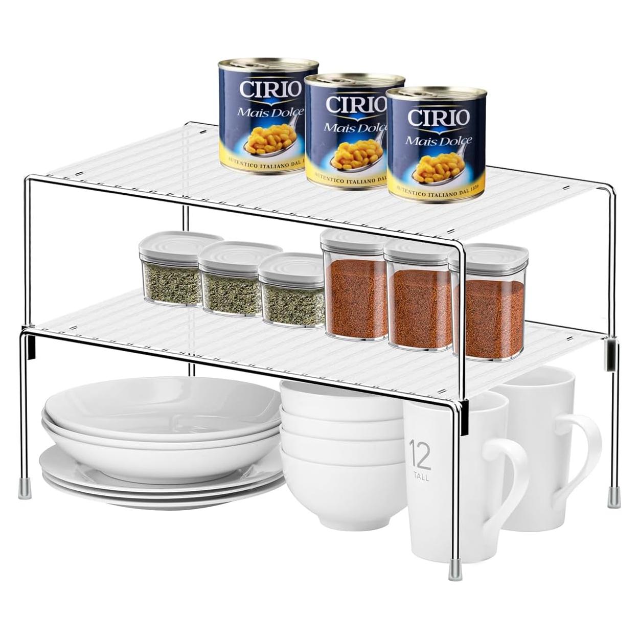 Juego de 2 Estantes Organizadores Homics para Cocina Apilables