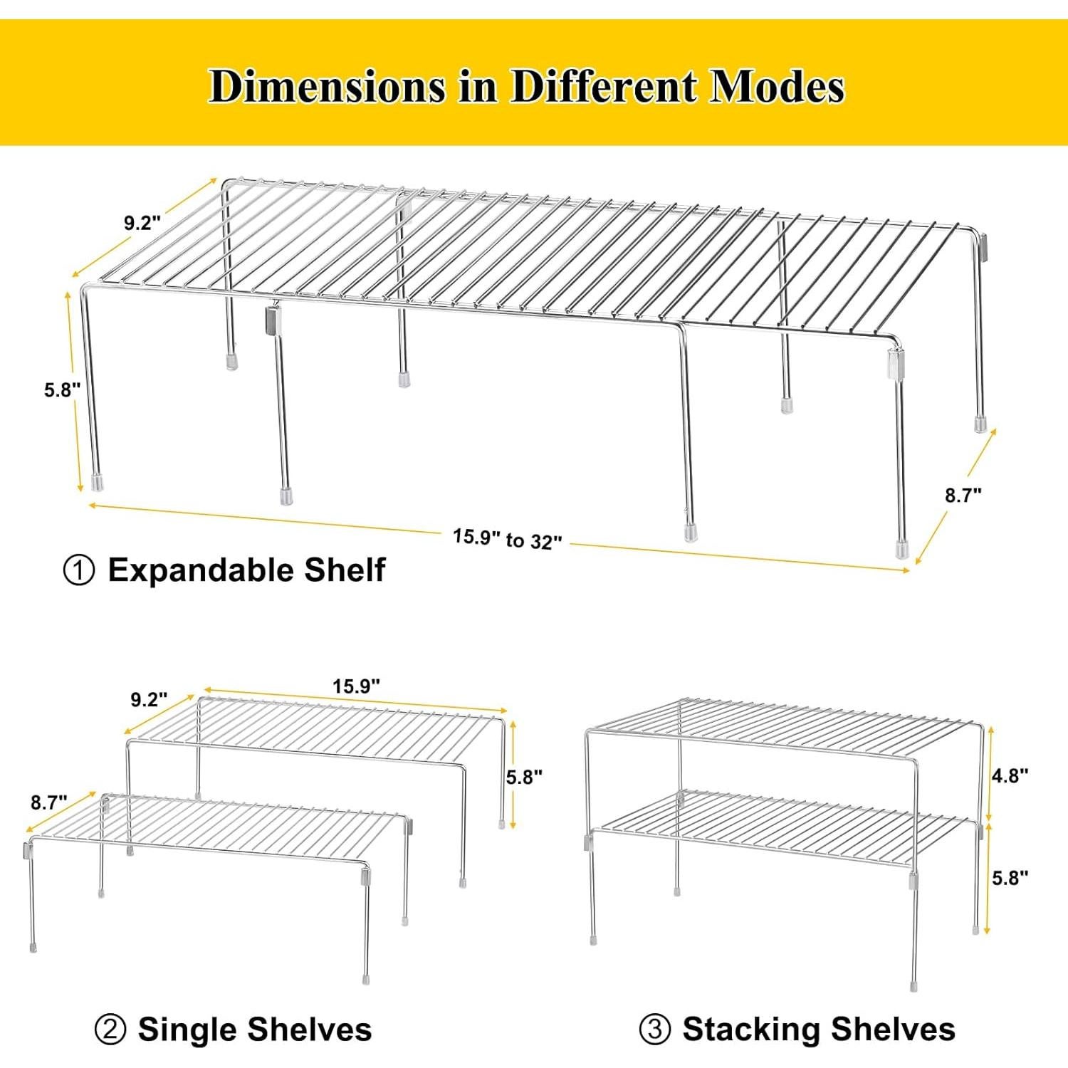 Juego de 2 Estantes Organizadores Homics para Cocina Apilables