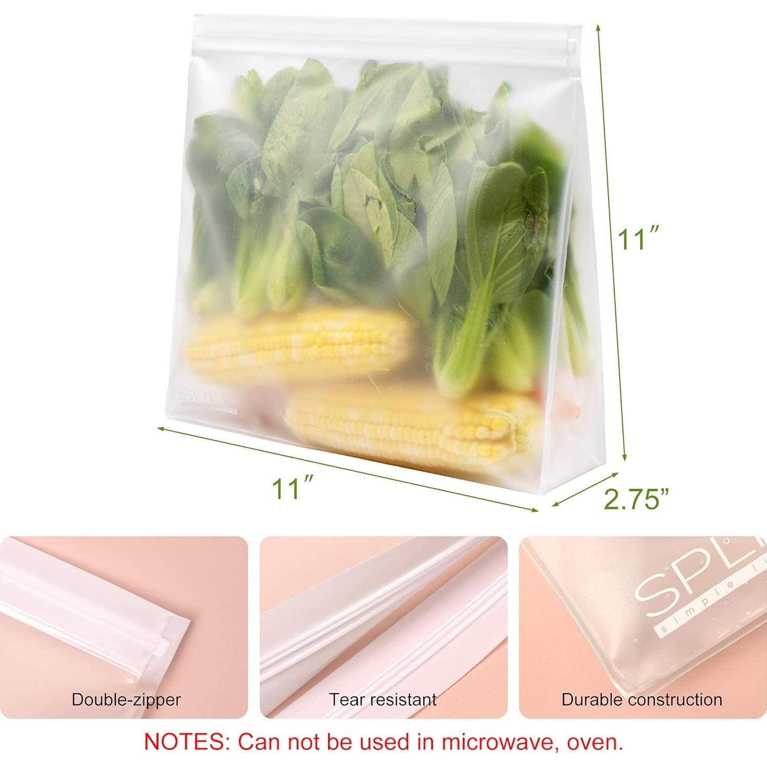 Bolsas de Almacenamiento Reutilizables SPLF 4 Galones Silicona