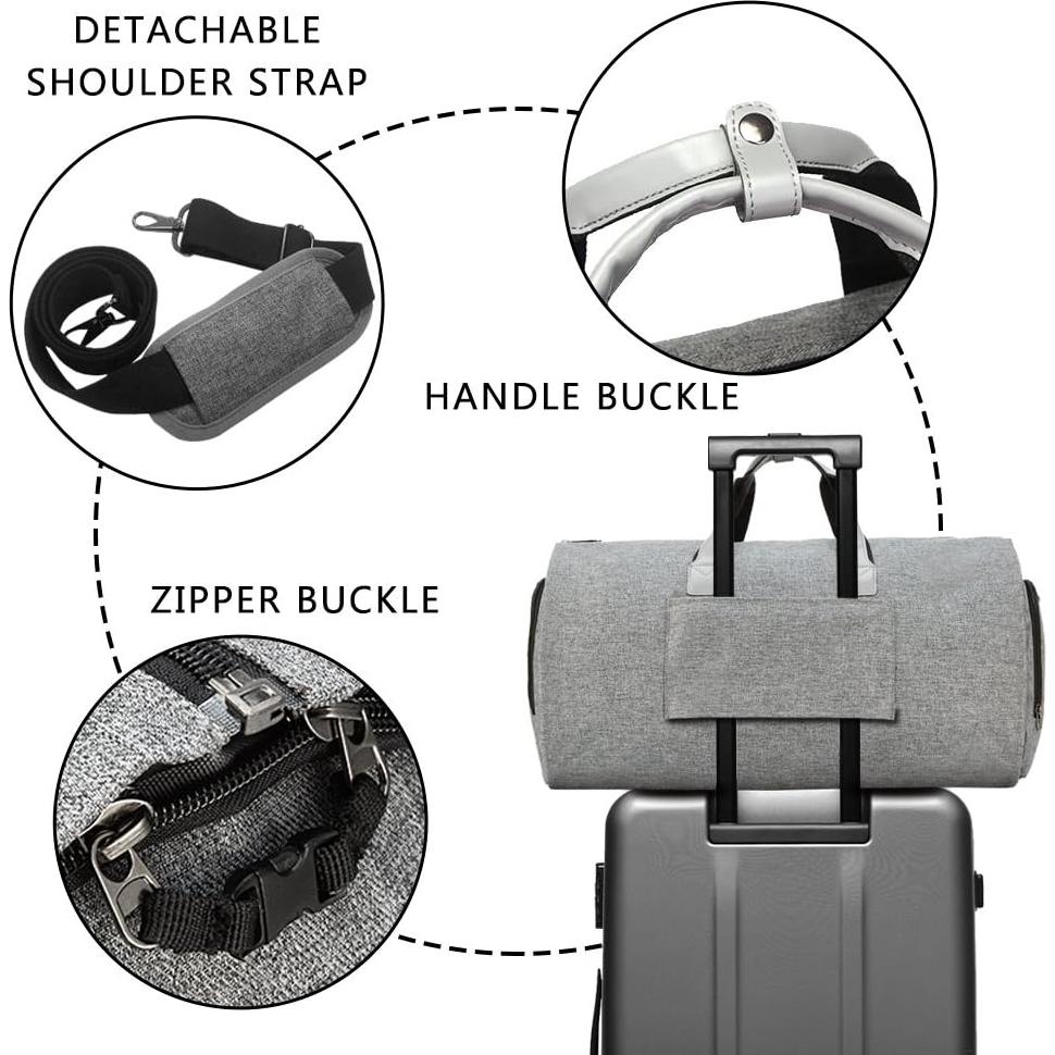 Bolsa de Ropa Convertible Modoker 45L Gris Ceniza