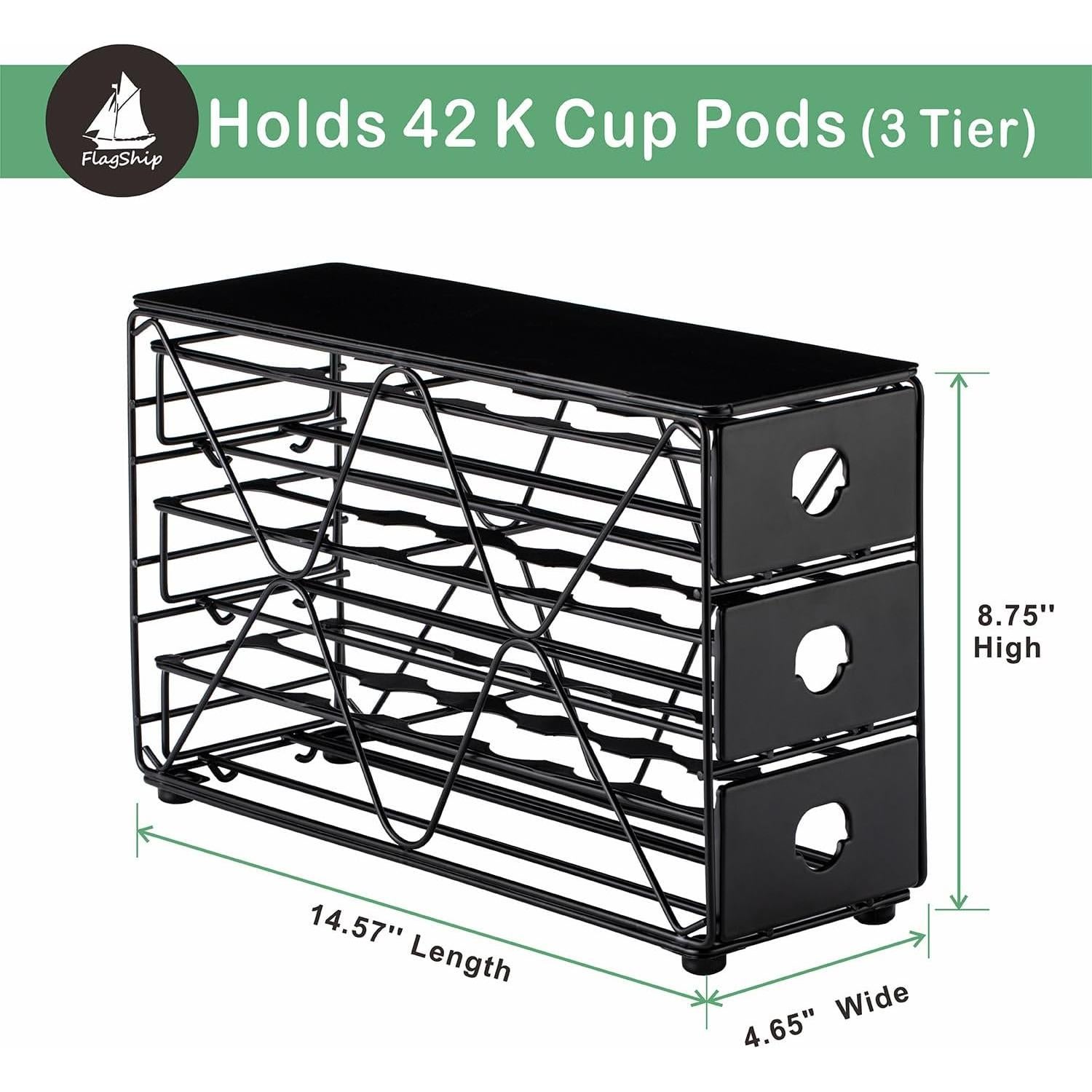 Soporte Organizador K Cup FlagShip 3 Niveles 42 Cápsulas